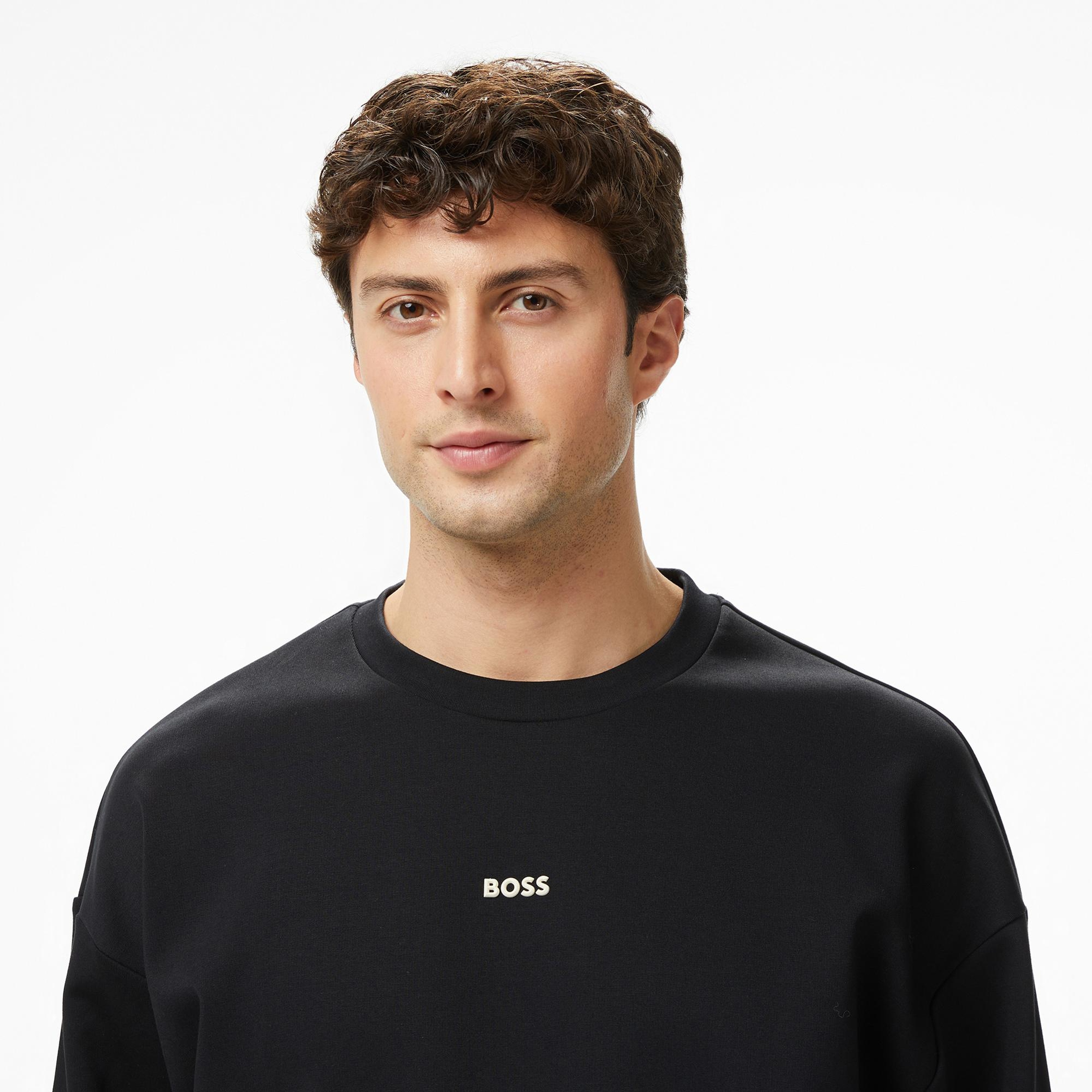 Boss Stenson Erkek Siyah Sweatshirt