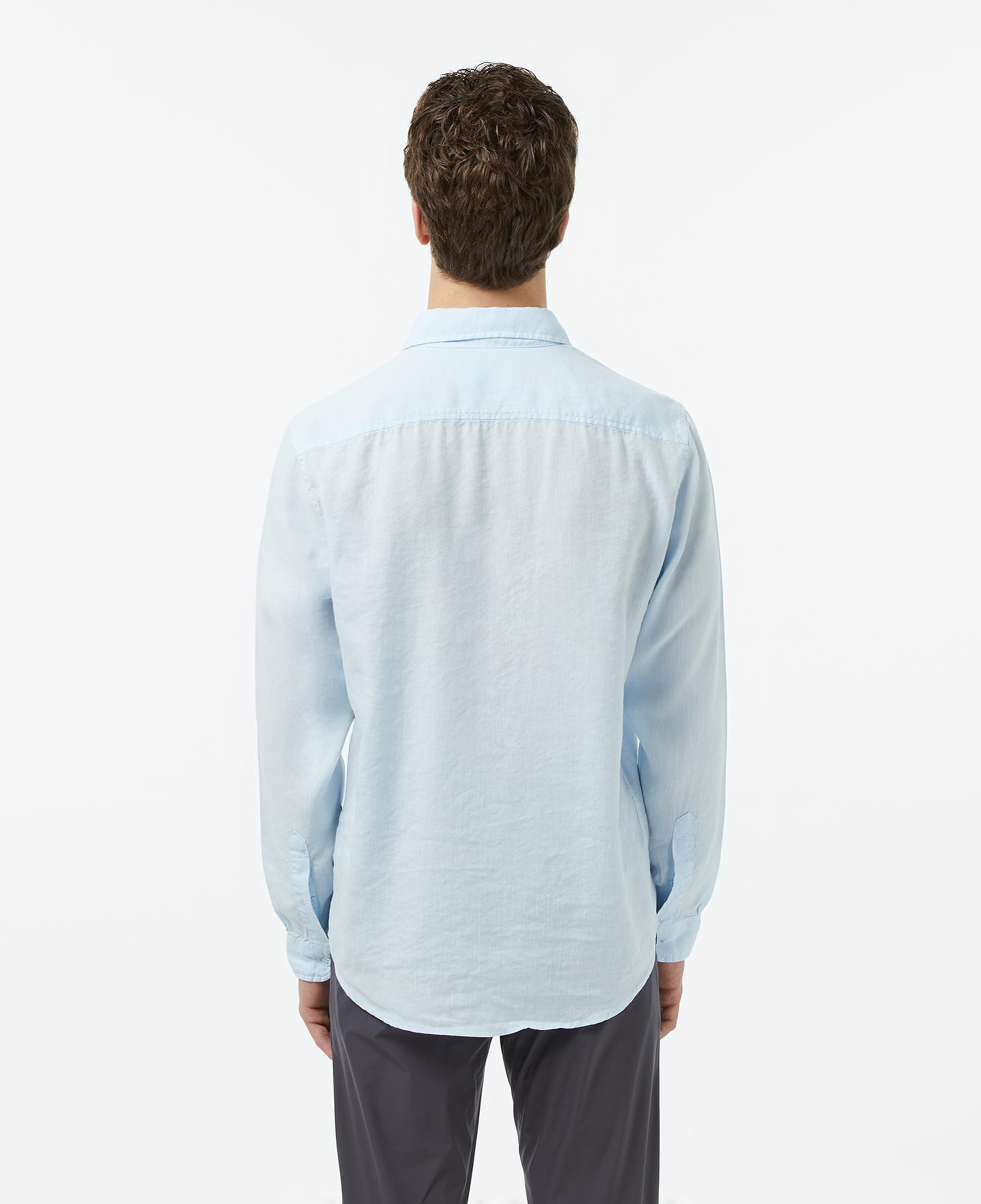 Lacoste Erkek Regular Fit Keten Açık Mavi Gömlek