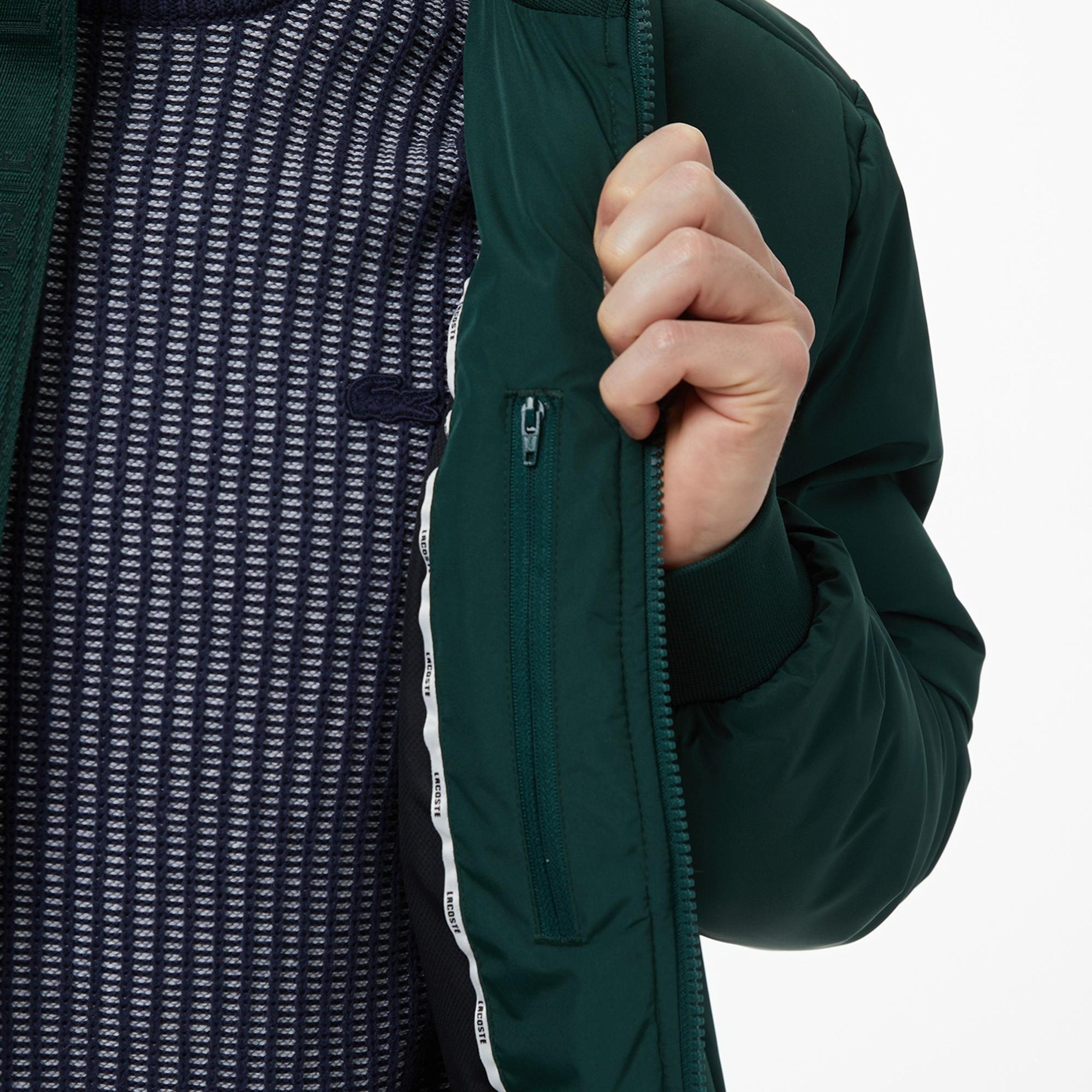 Lacoste Erkek Dik Yaka Koyu Yeşil Mont