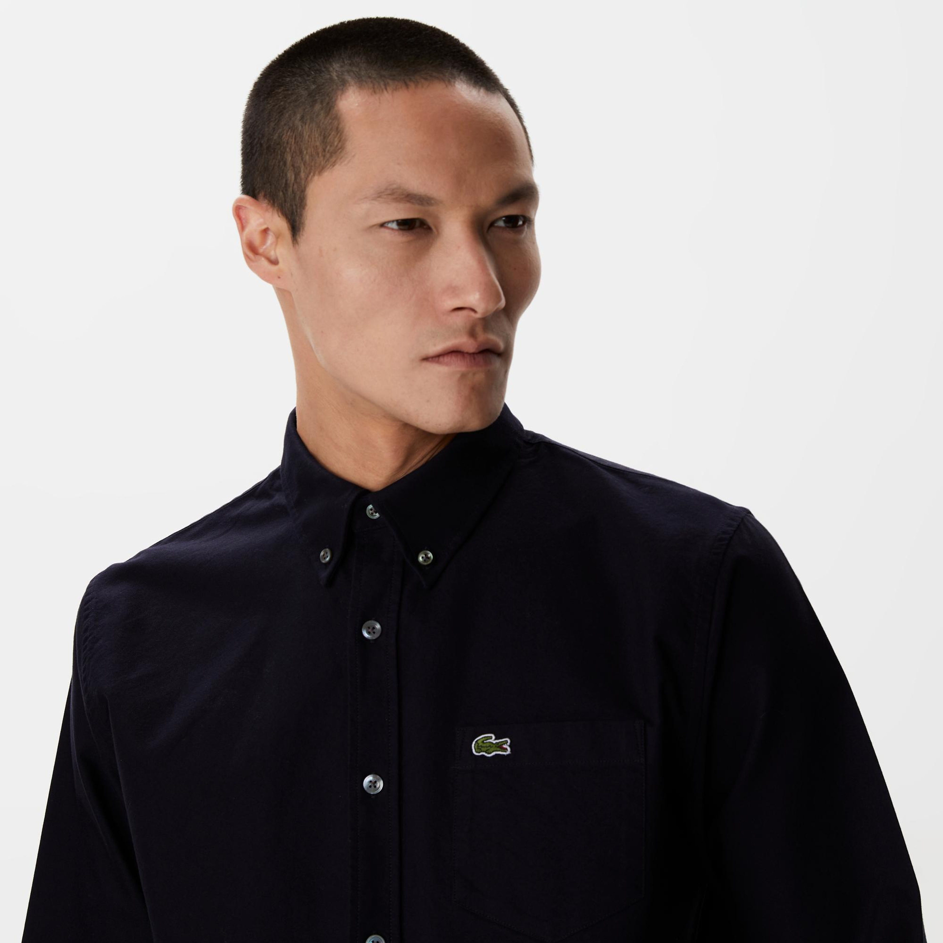 Lacoste Erkek Regular Fit Düğmeli Yaka Lacivert Gömlek