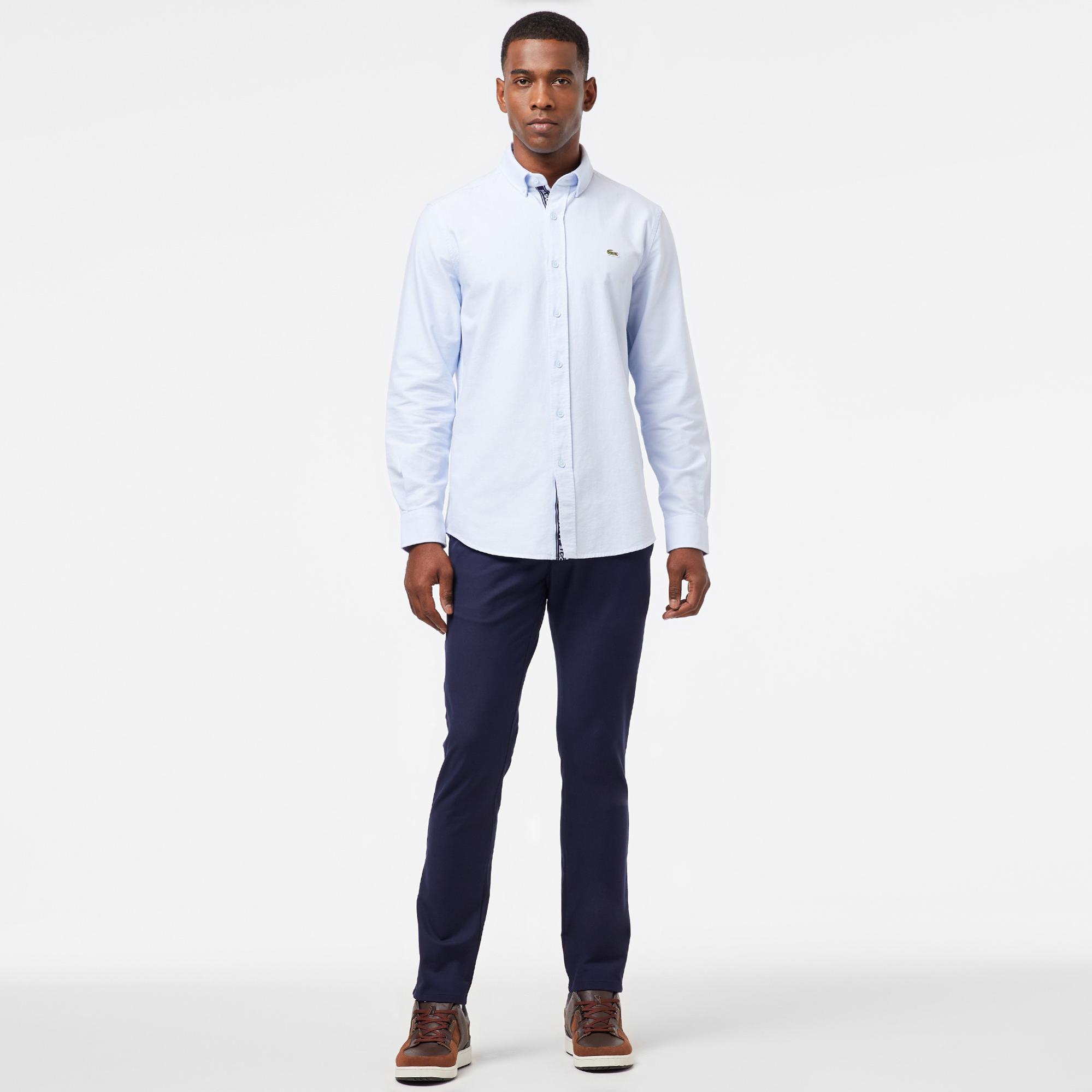 Lacoste Erkek Slim Fit Chino Lacivert Pantolon