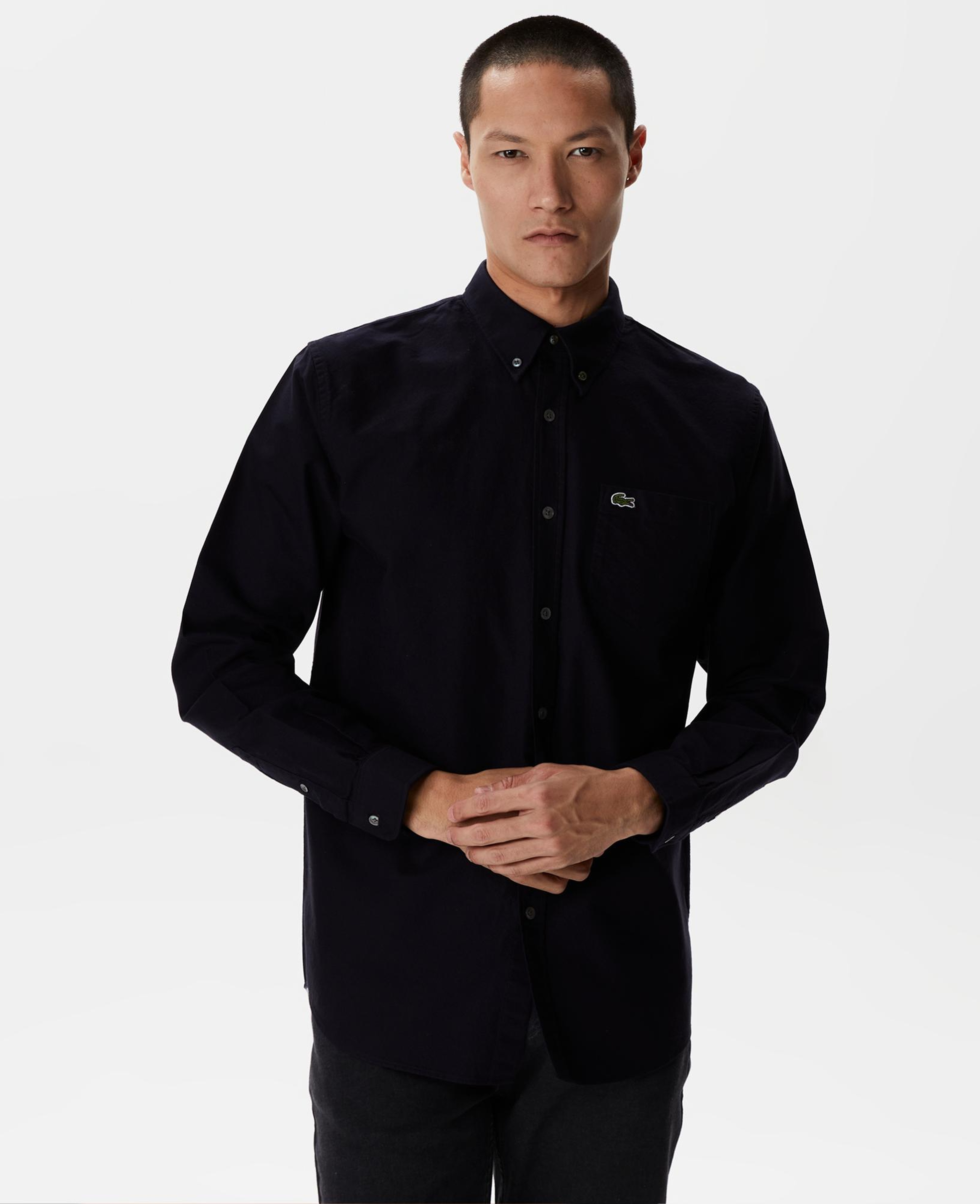 Lacoste Erkek Regular Fit Düğmeli Yaka Lacivert Gömlek