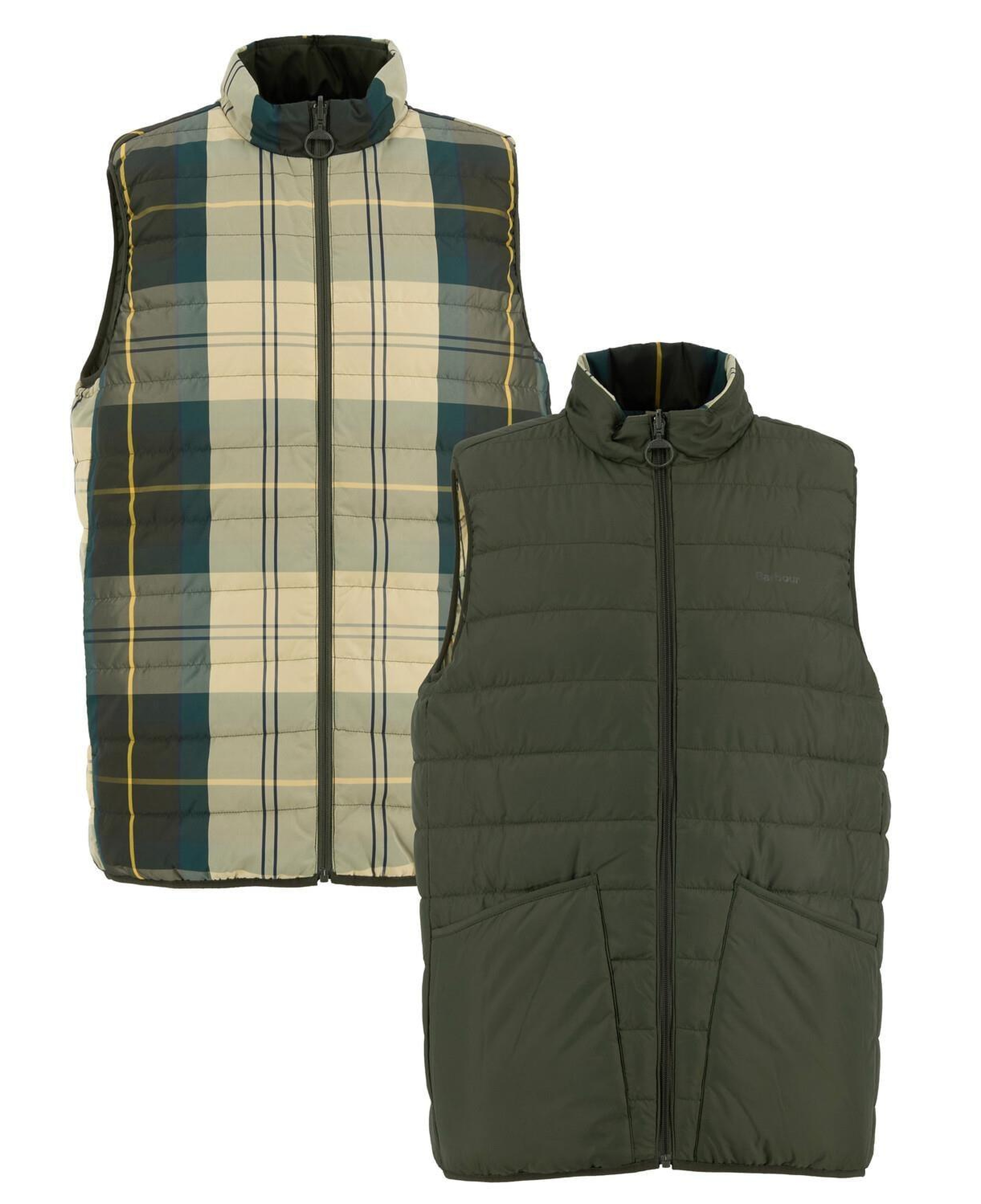 Barbour Reversible Tartan Puffer Yelek