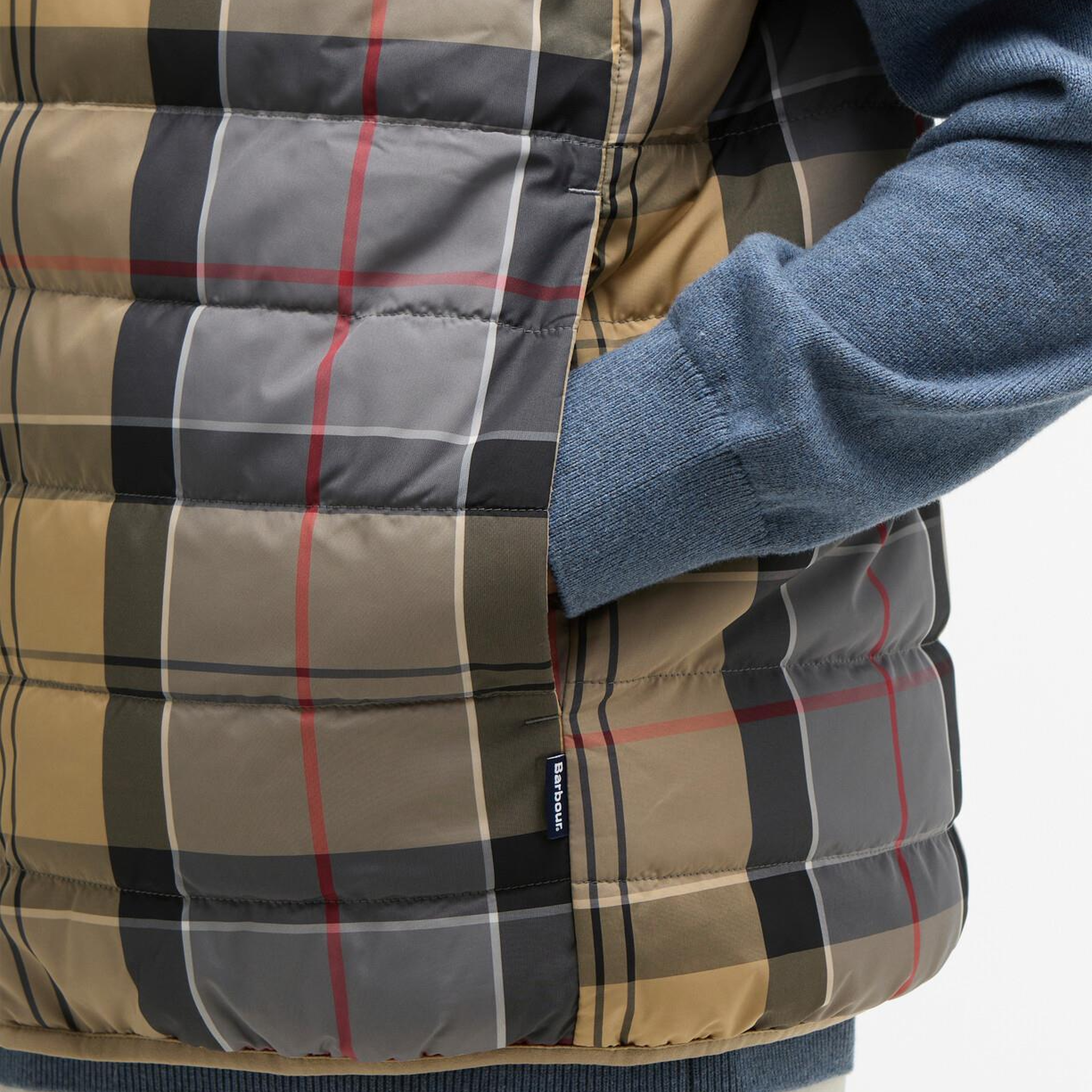 Barbour Reversible Tartan Puffer Yelek
