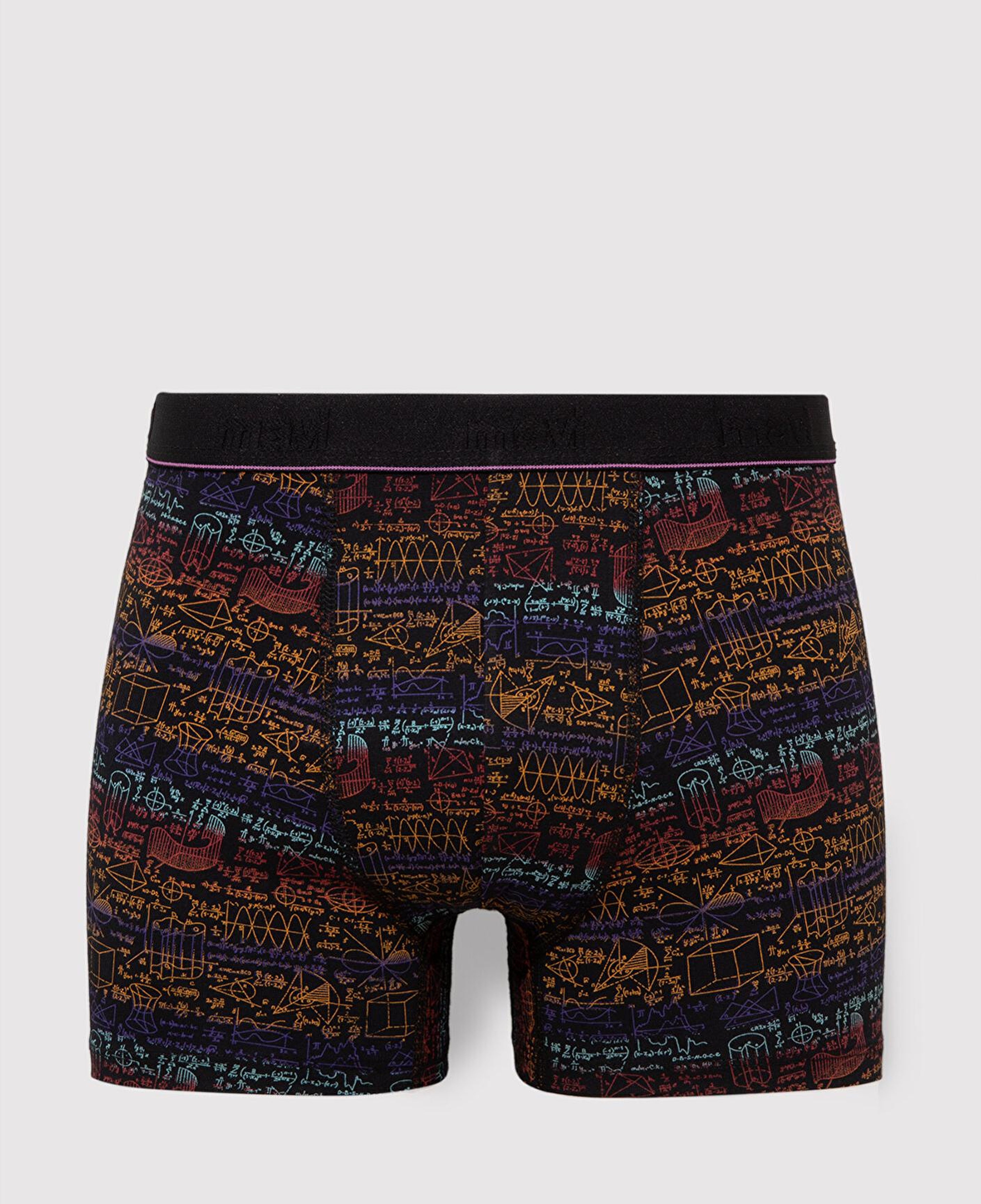 Mavi Baskılı Siyah Boxer 0910456-900