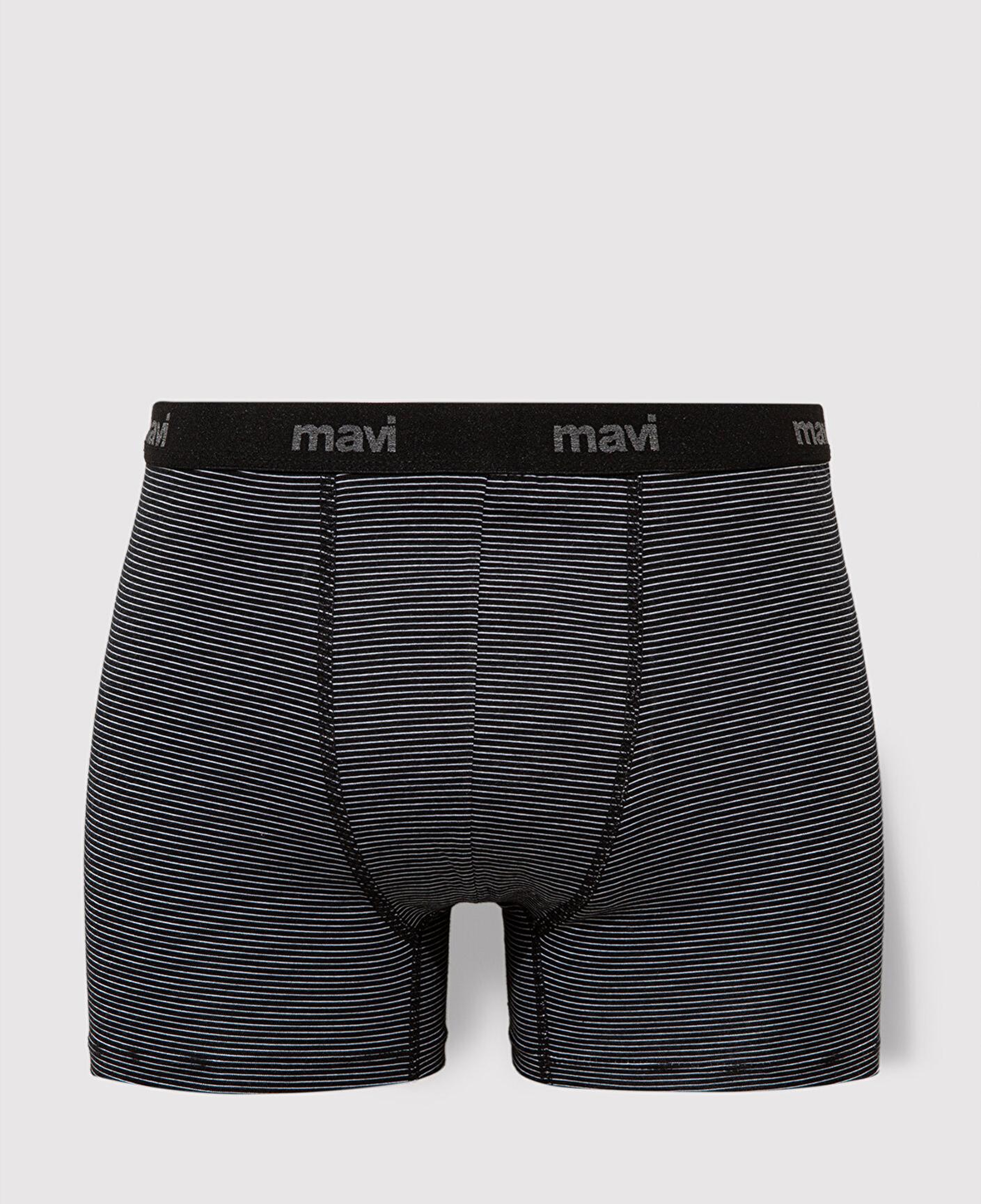 Mavi Çizgili Siyah Boxer 0910434-32174