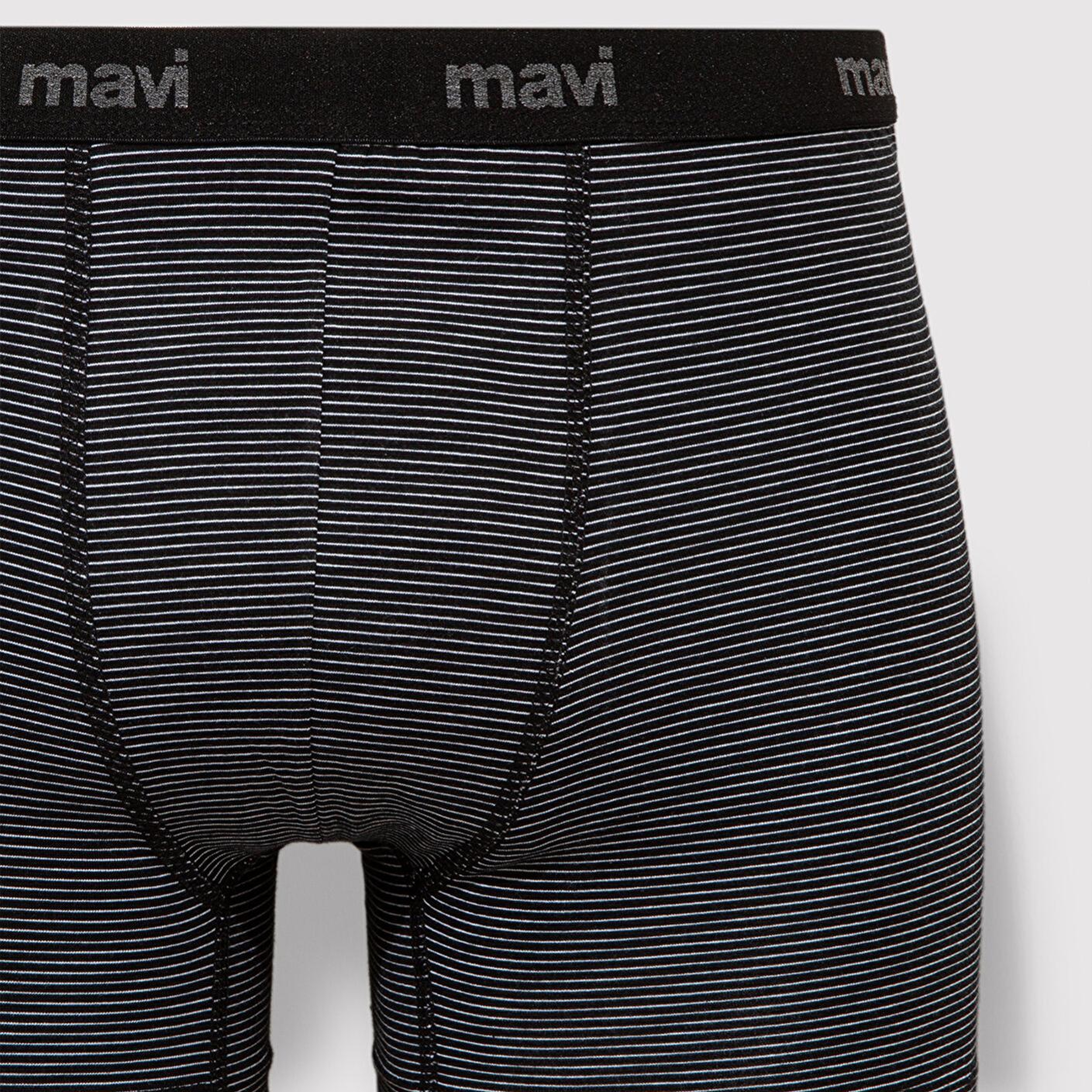 Mavi Çizgili Siyah Boxer 0910434-32174