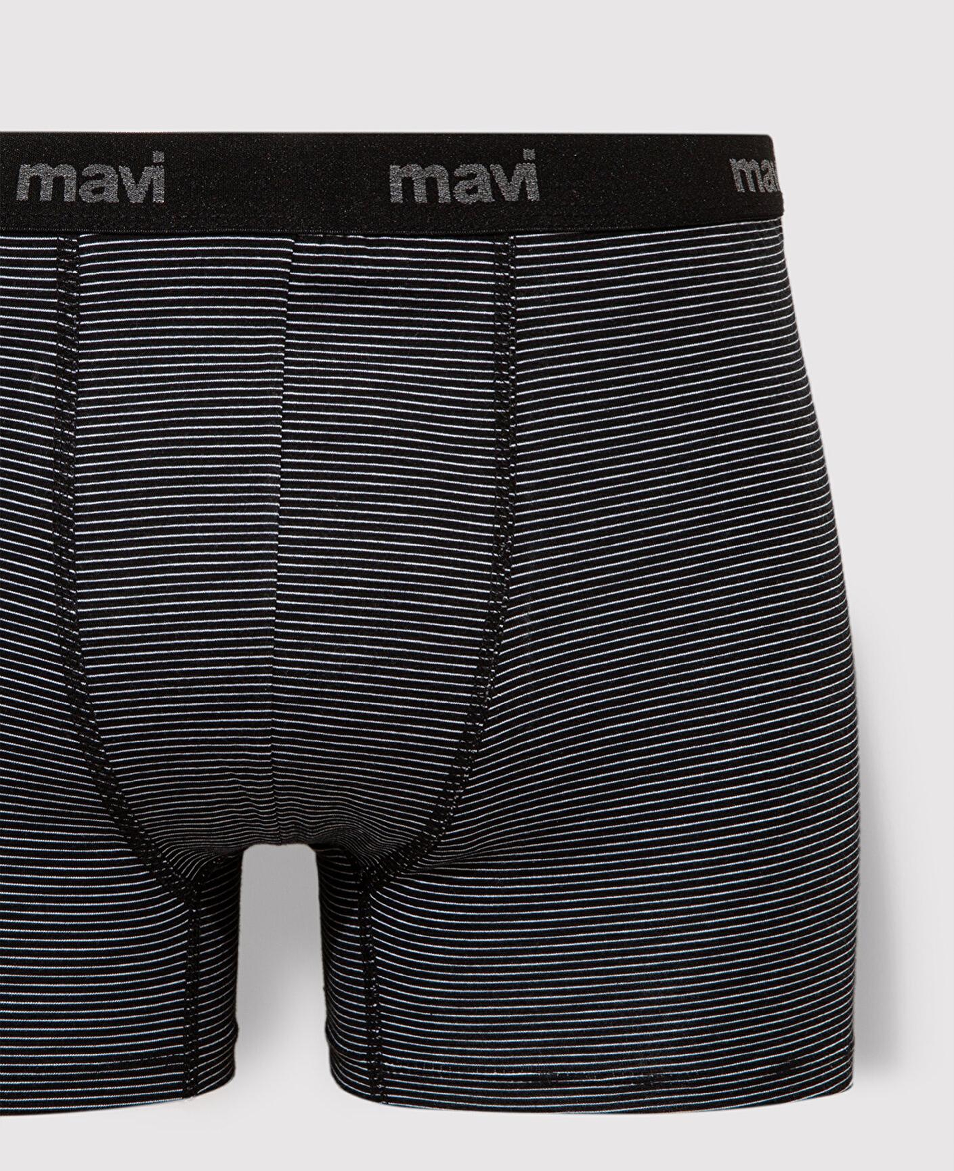 Mavi Çizgili Siyah Boxer 0910434-32174