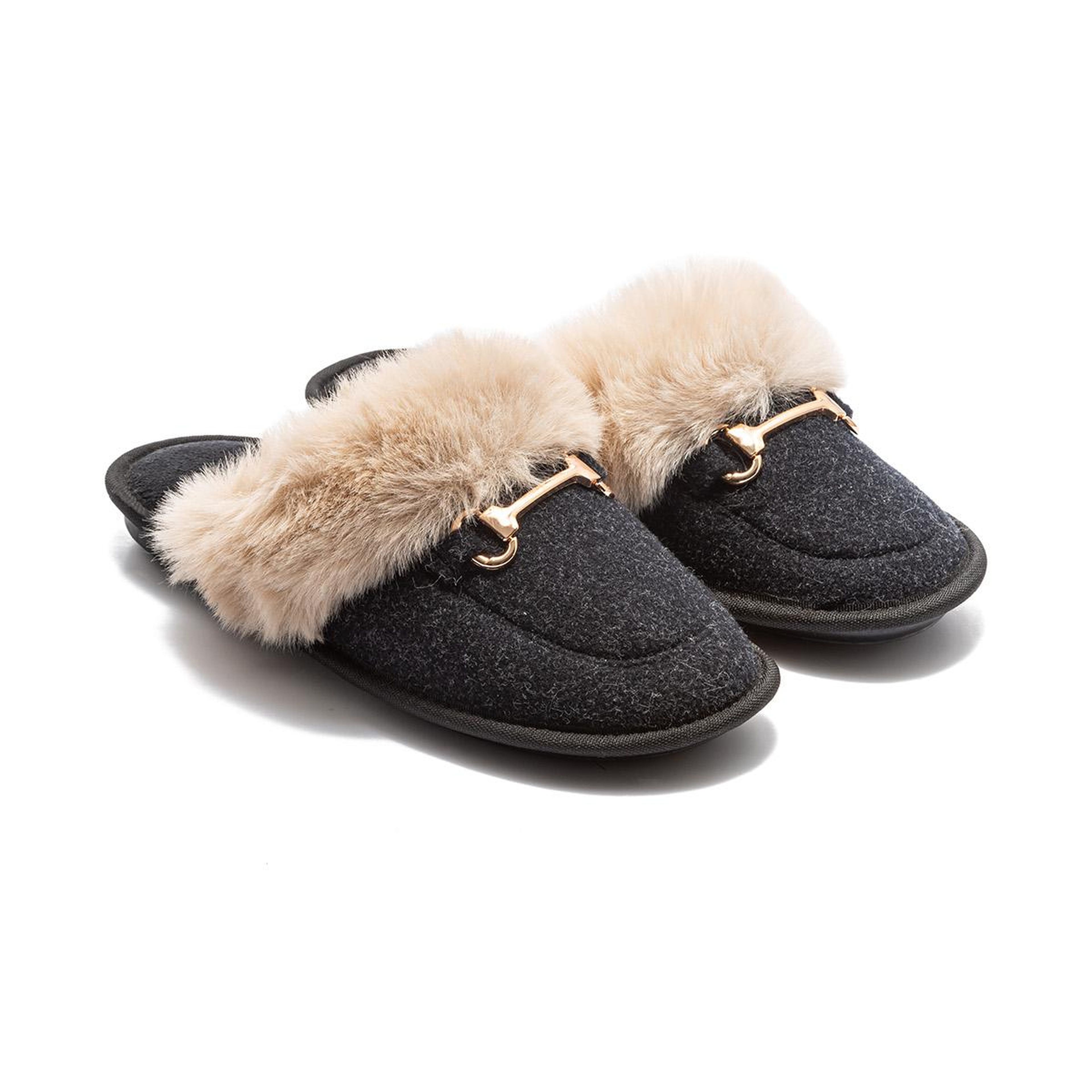 Ania Kadın Tokalı Ev Terliği Siyah 37/41