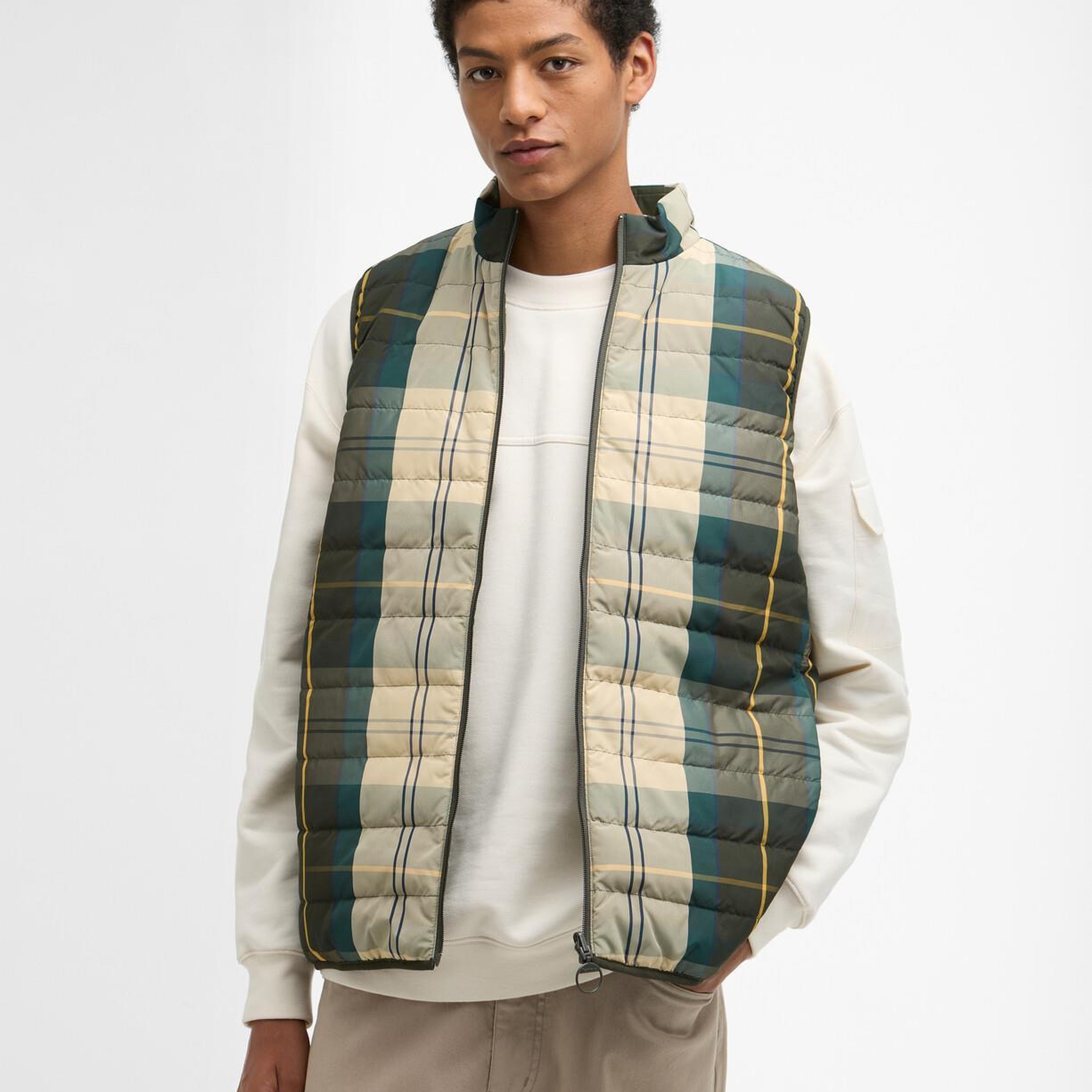 Barbour Reversible Tartan Puffer Yelek