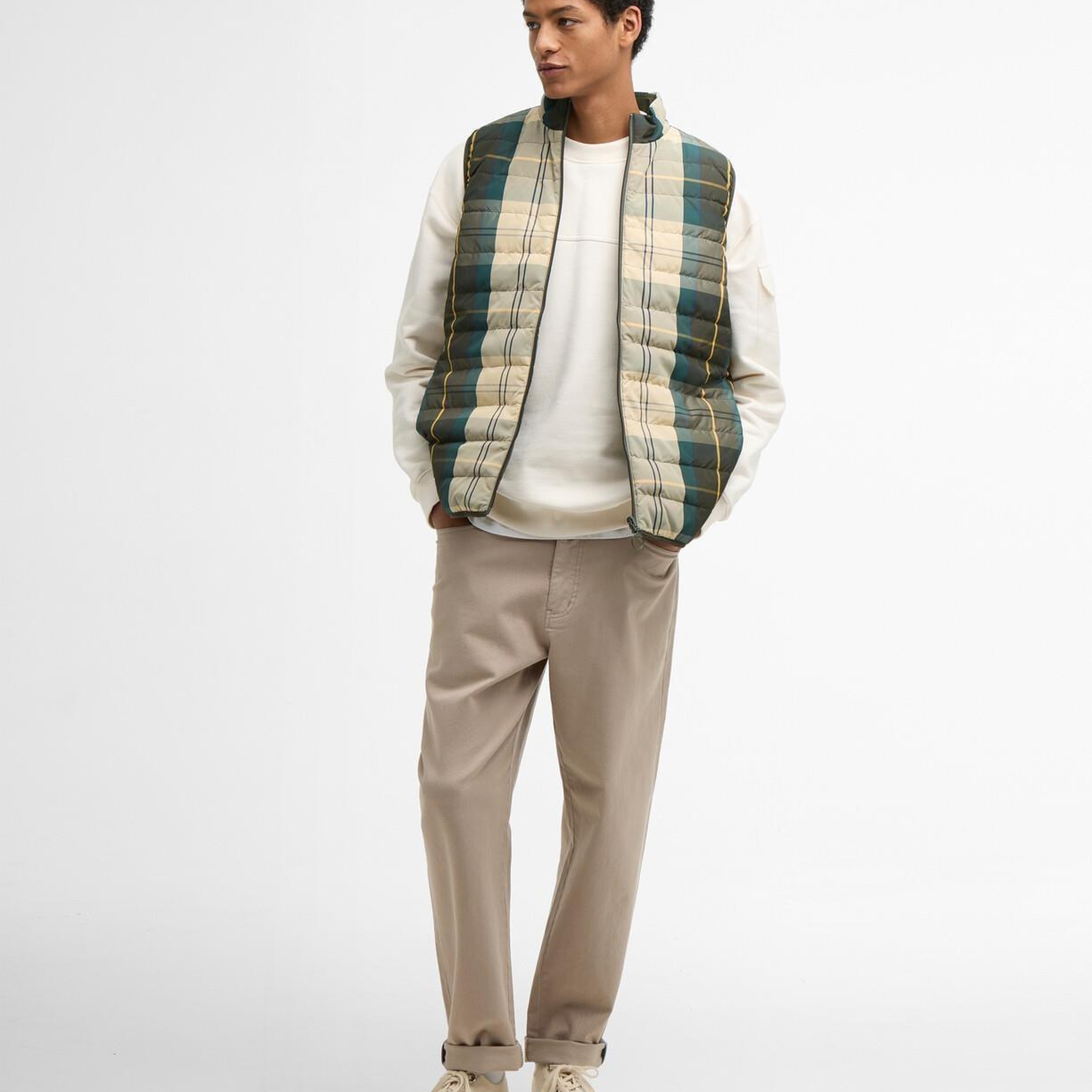 Barbour Reversible Tartan Puffer Yelek