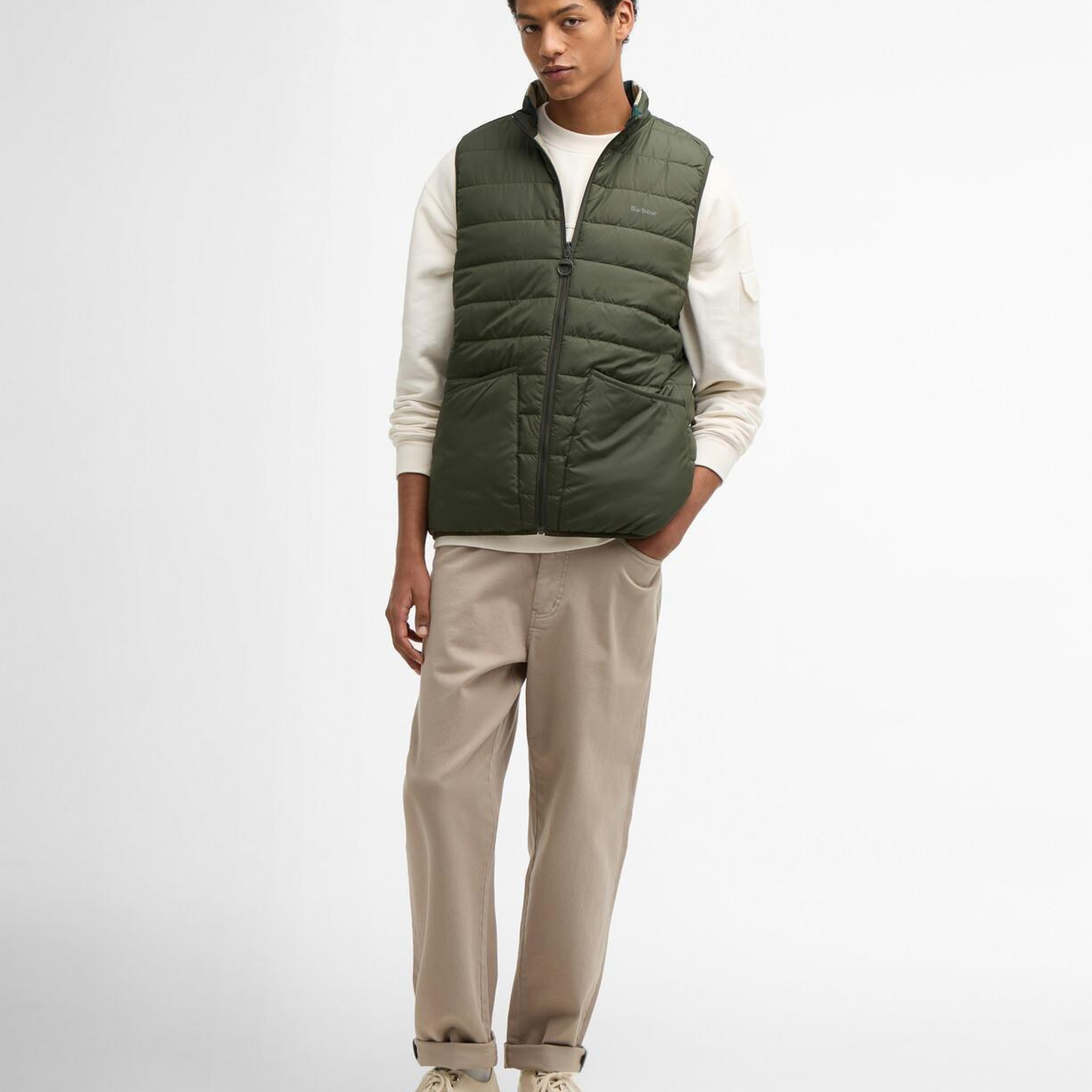 Barbour Reversible Tartan Puffer Yelek