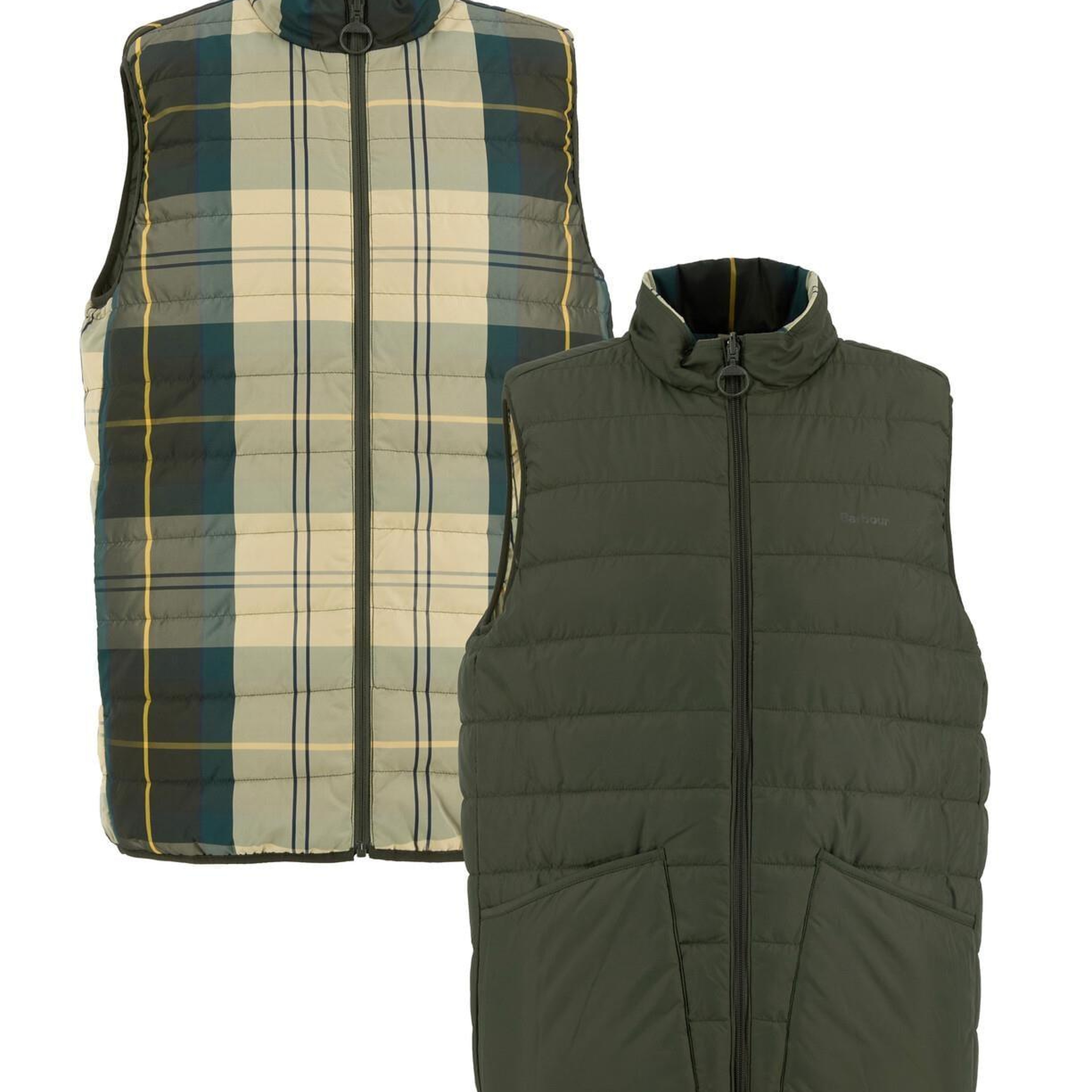 Barbour Reversible Tartan Puffer Yelek