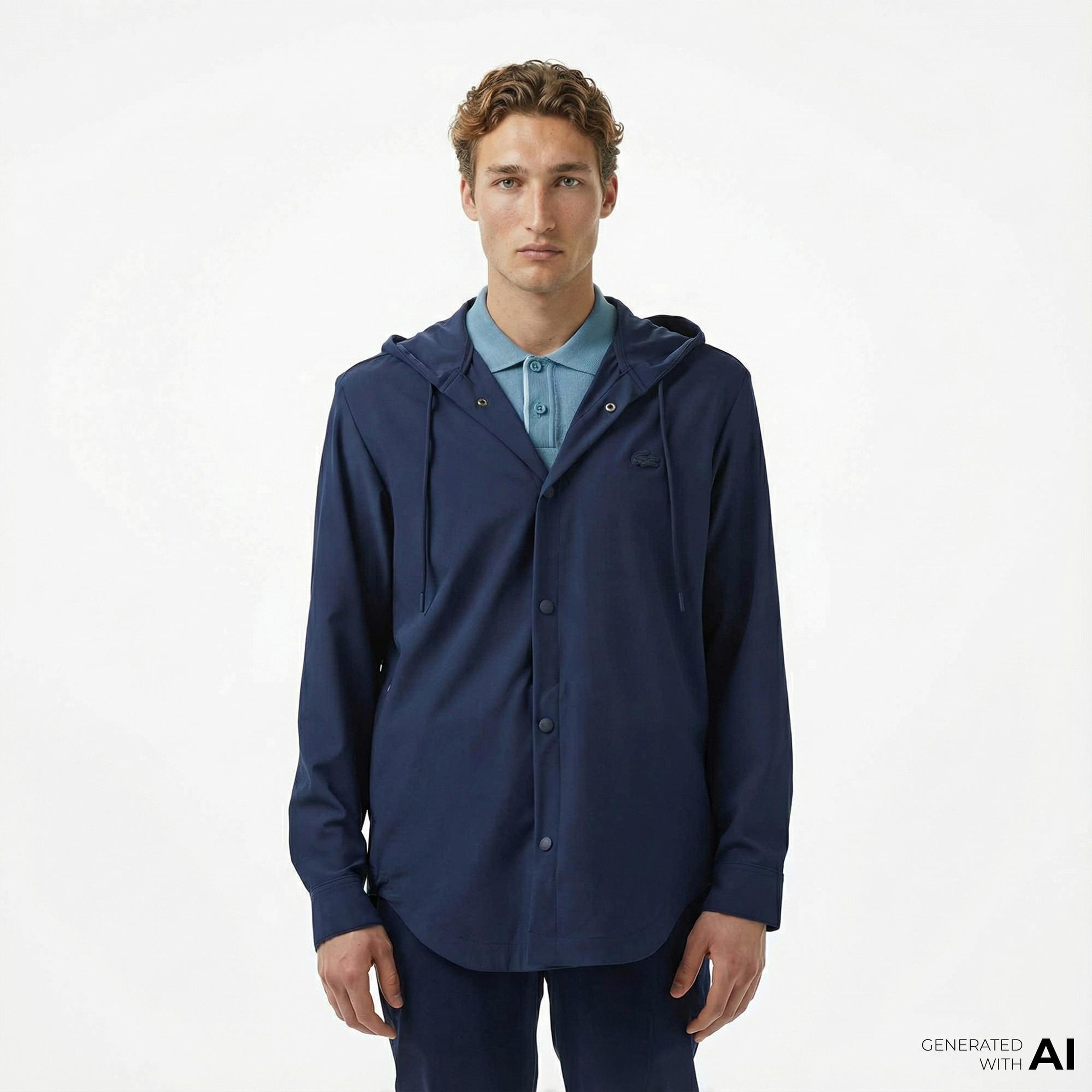 Lacoste Erkek Regular Fit Kapüşonlu Lacivert Ceket