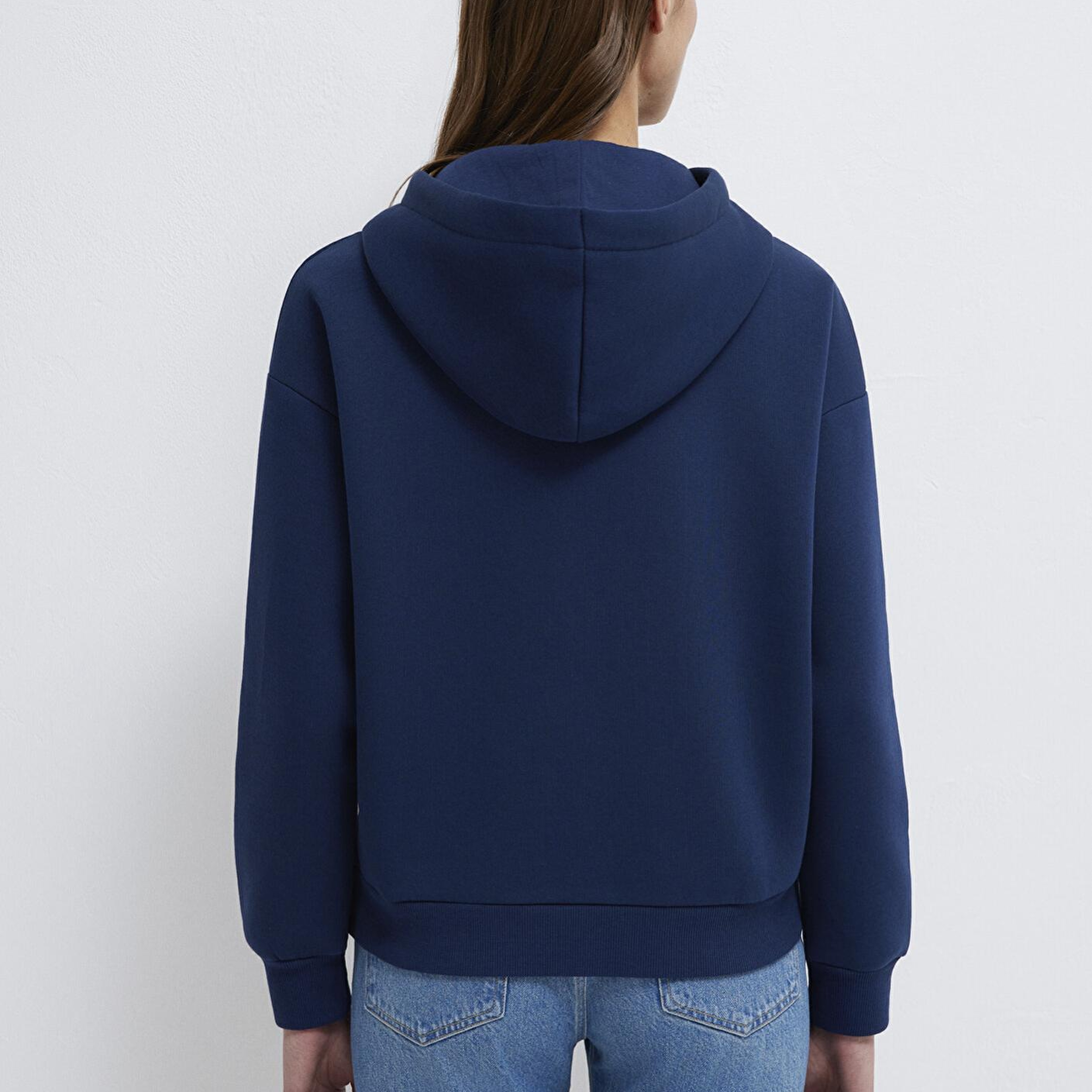 Mavi Mavi Logo Baskılı Kapüşonlu Lacivert Sweatshirt 168334-70488