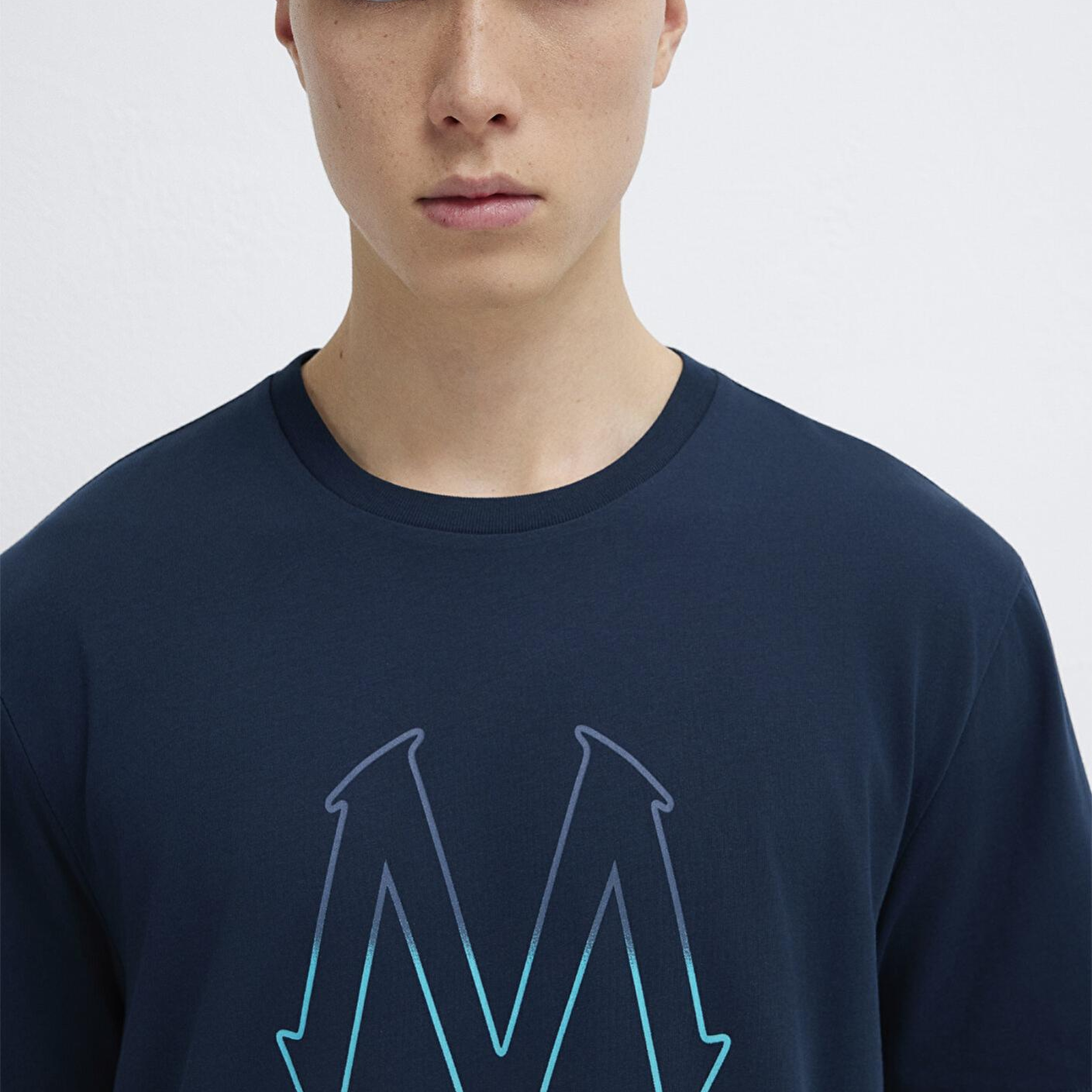 Mavi Mavi Logo Baskılı Lacivert Tişört Regular Fit / Normal Kesim 0610635-70490