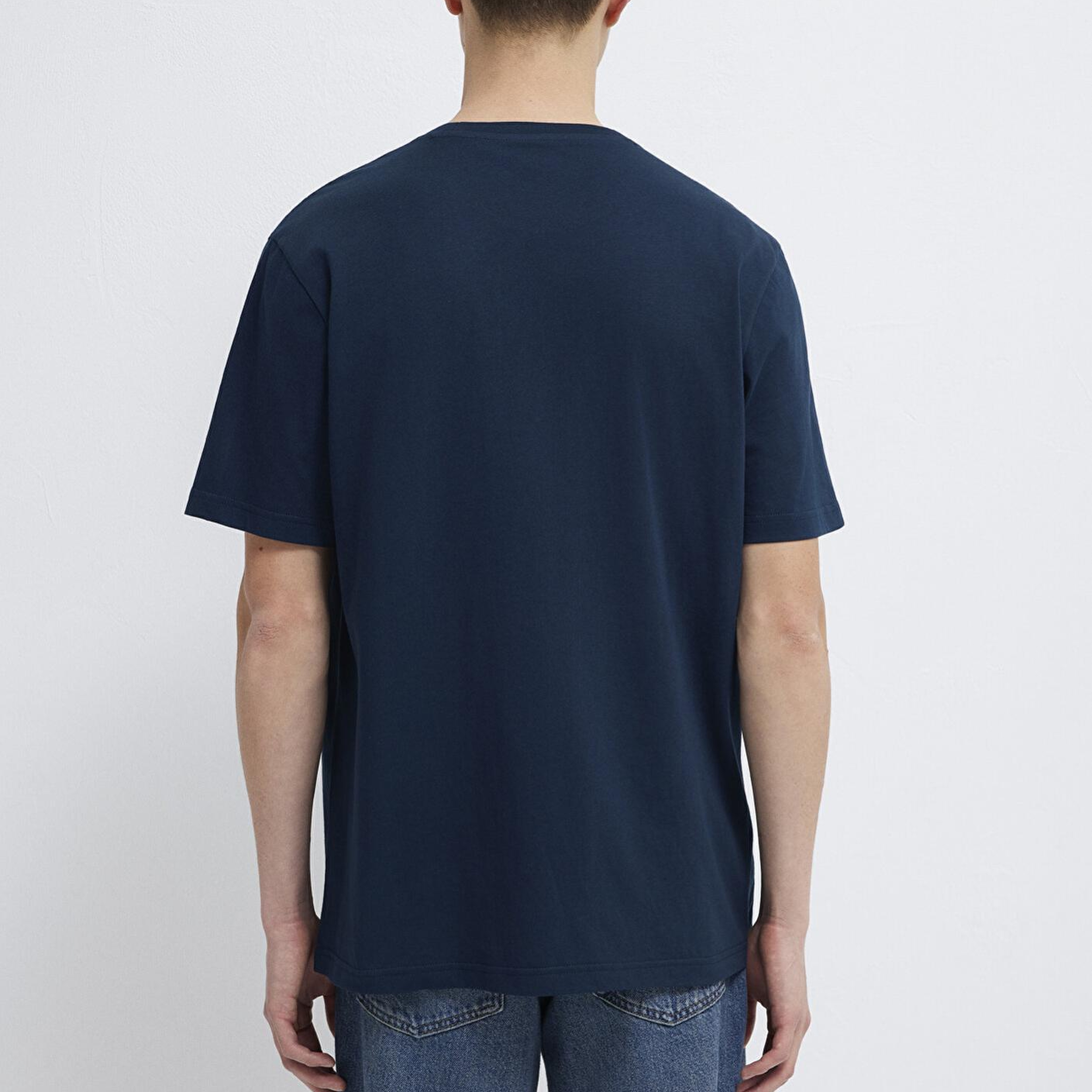 Mavi Mavi Logo Baskılı Lacivert Tişört Regular Fit / Normal Kesim 0610635-70490