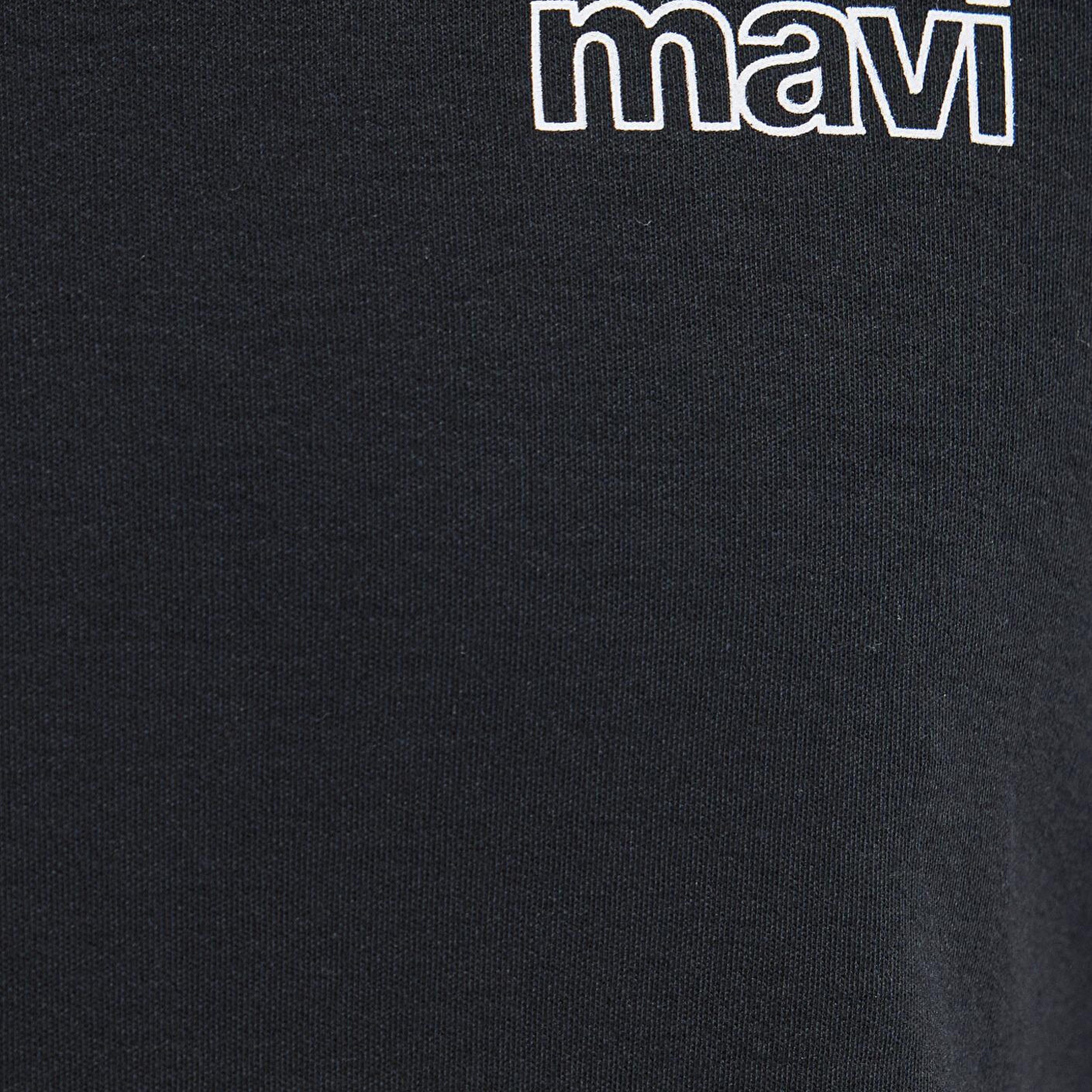 Mavi Mavi Logo Baskılı Siyah İnterlok Tişört Slim Fit / Dar Kesim 0610360-900