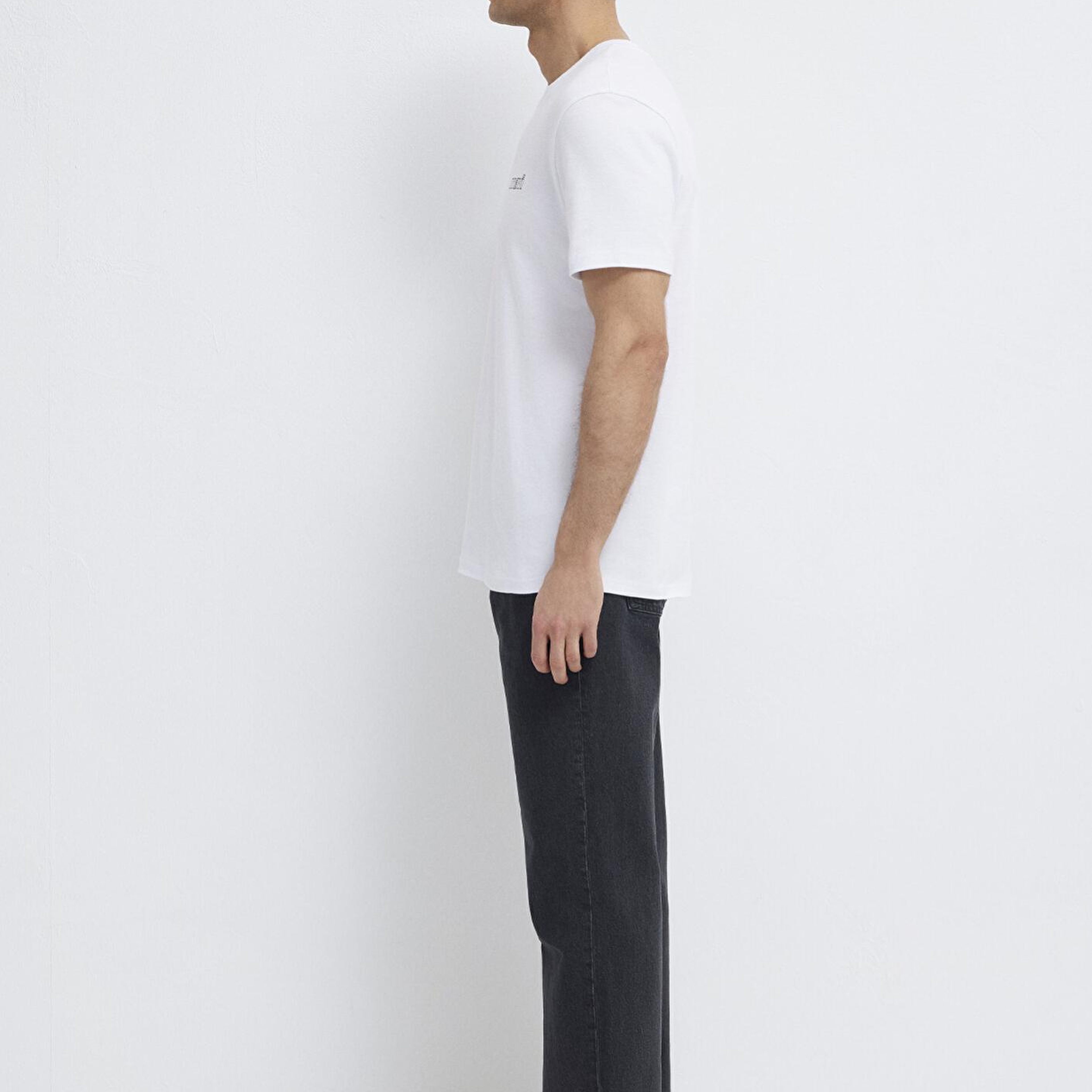 Mavi Mavi Logo Baskılı Beyaz İnterlok Tişört Slim Fit / Dar Kesim 0610360-620