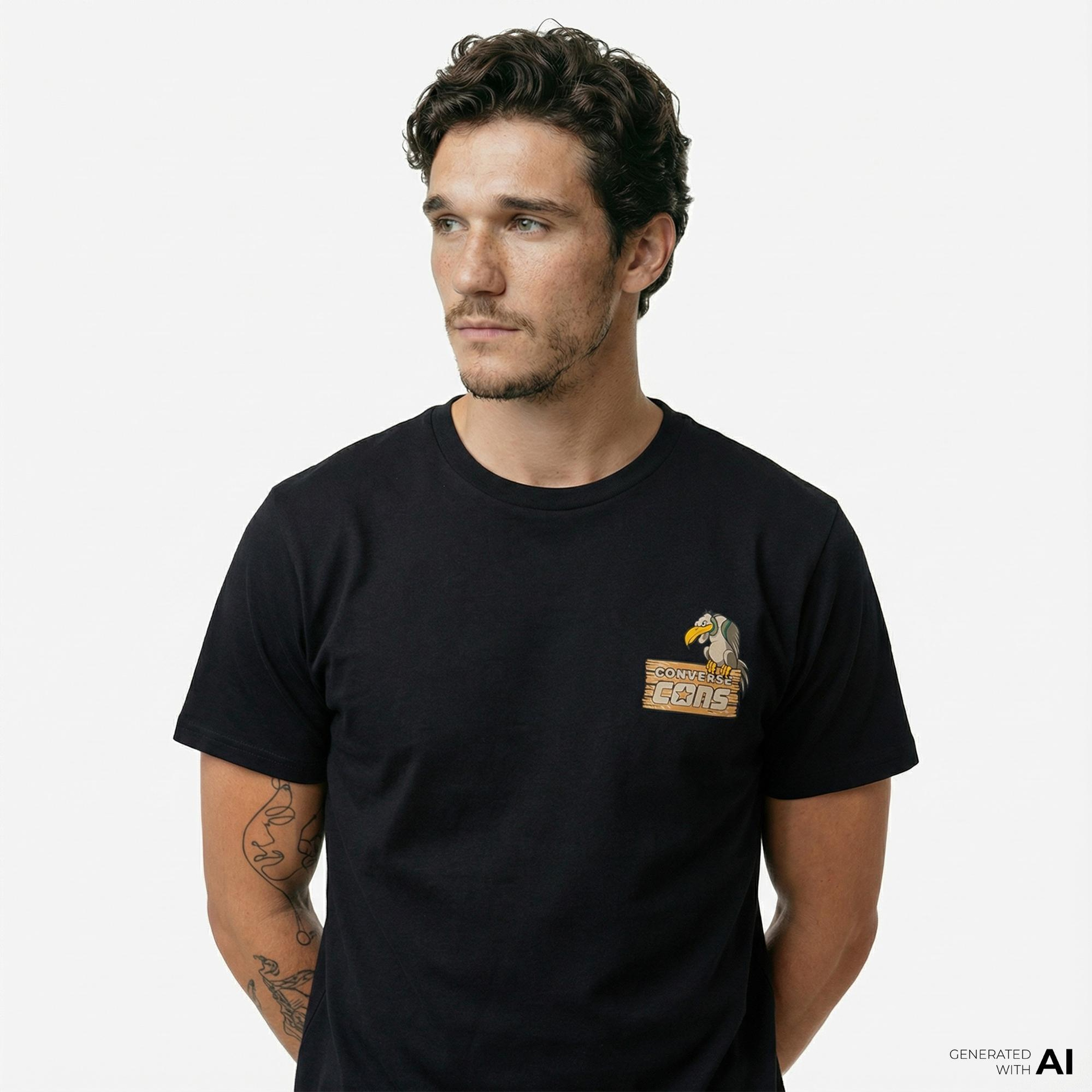 Converse Erkek Siyah T-Shirt