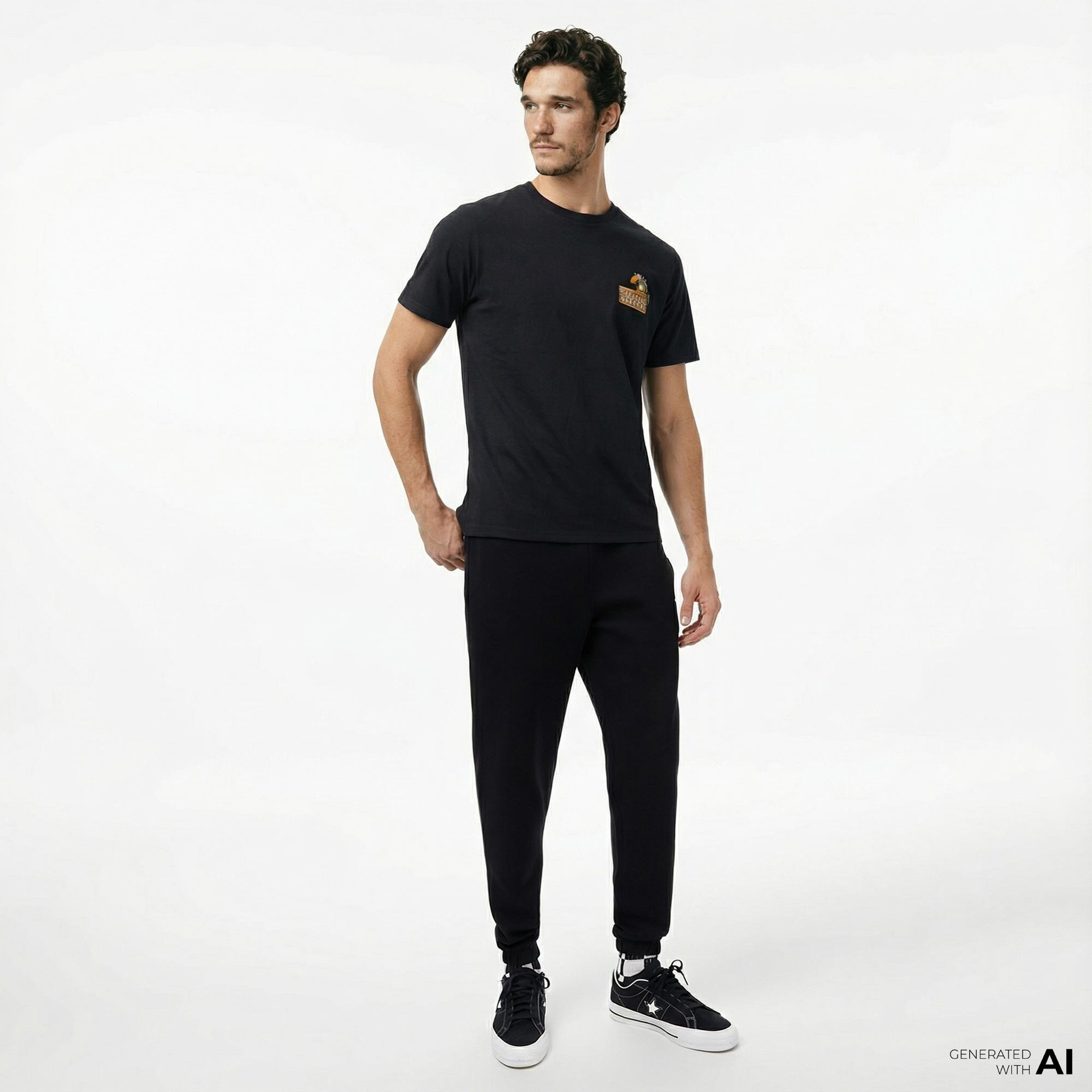 Converse Erkek Siyah T-Shirt