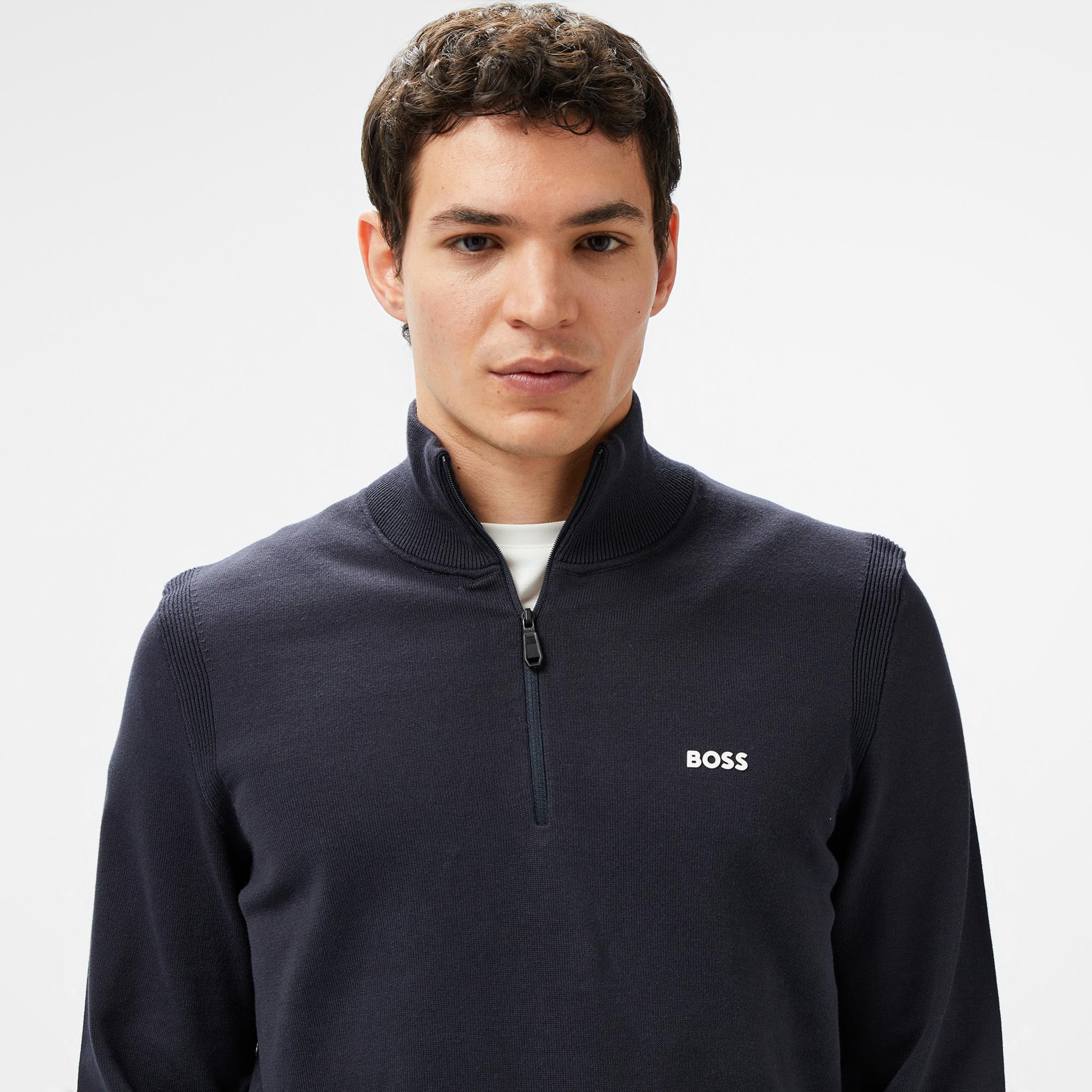 Boss Erkek Lacivert Kazak