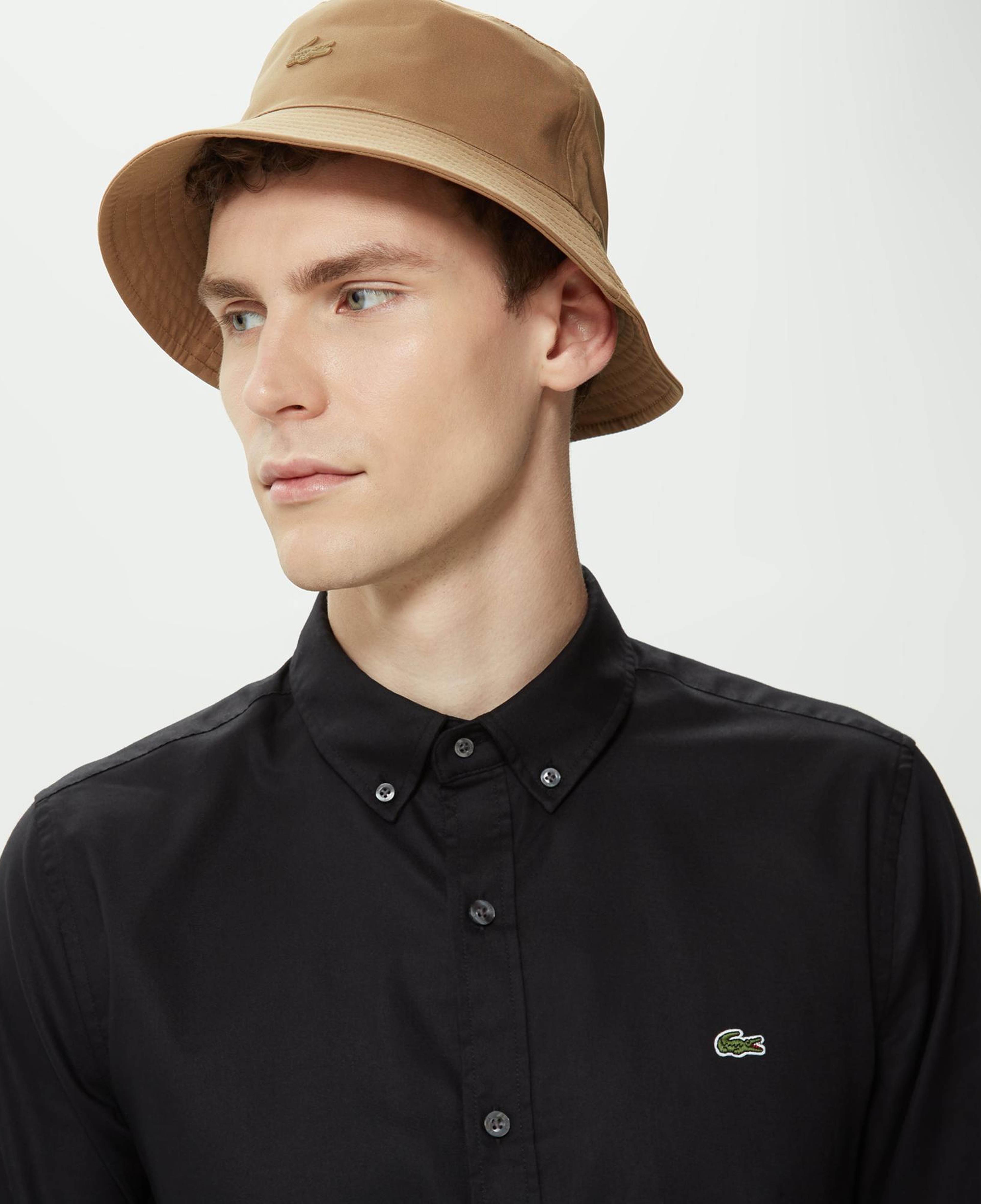 Lacoste Erkek Slim Fit Düğmeli Yaka Siyah Gömlek