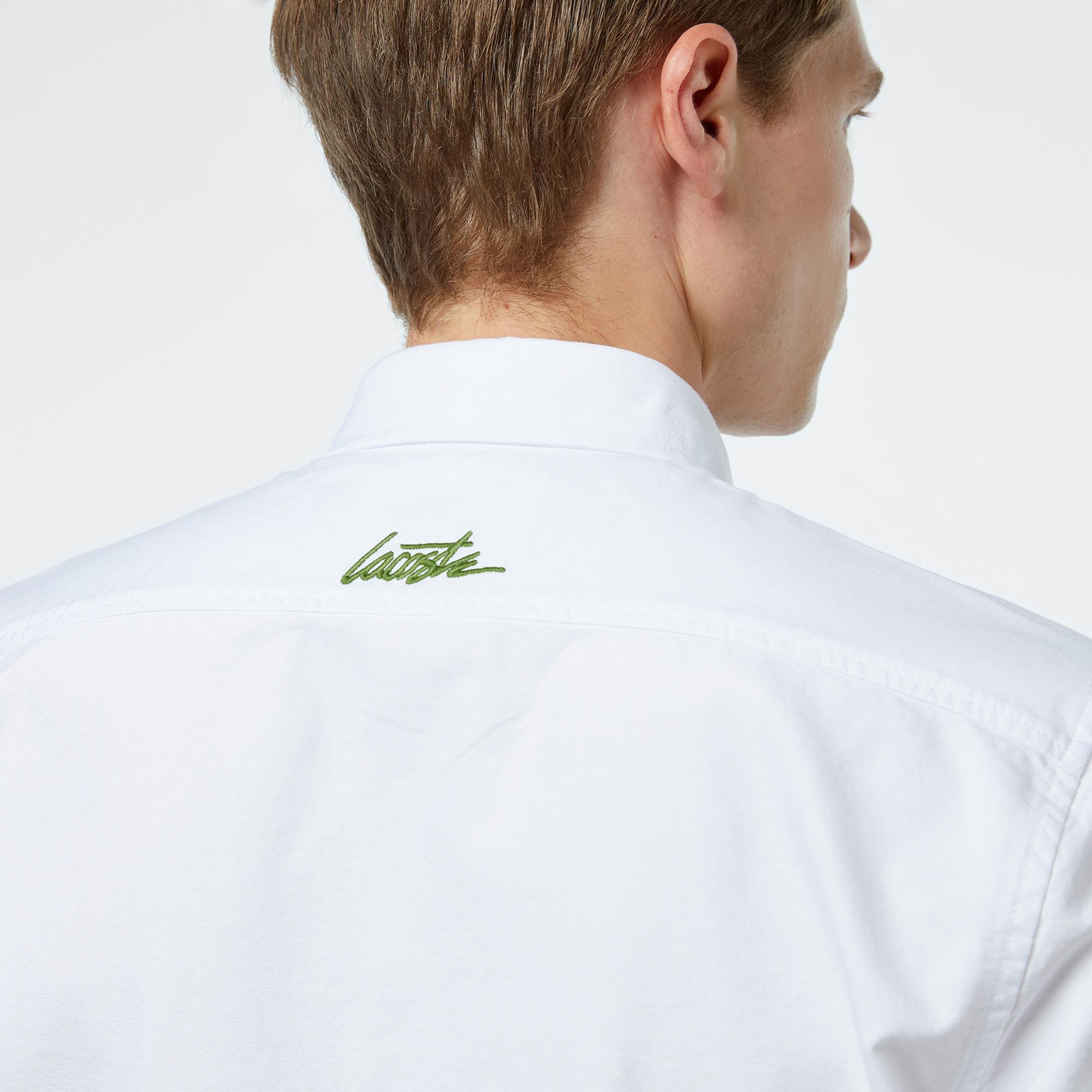 Lacoste Erkek Slim Fit Beyaz Gömlek