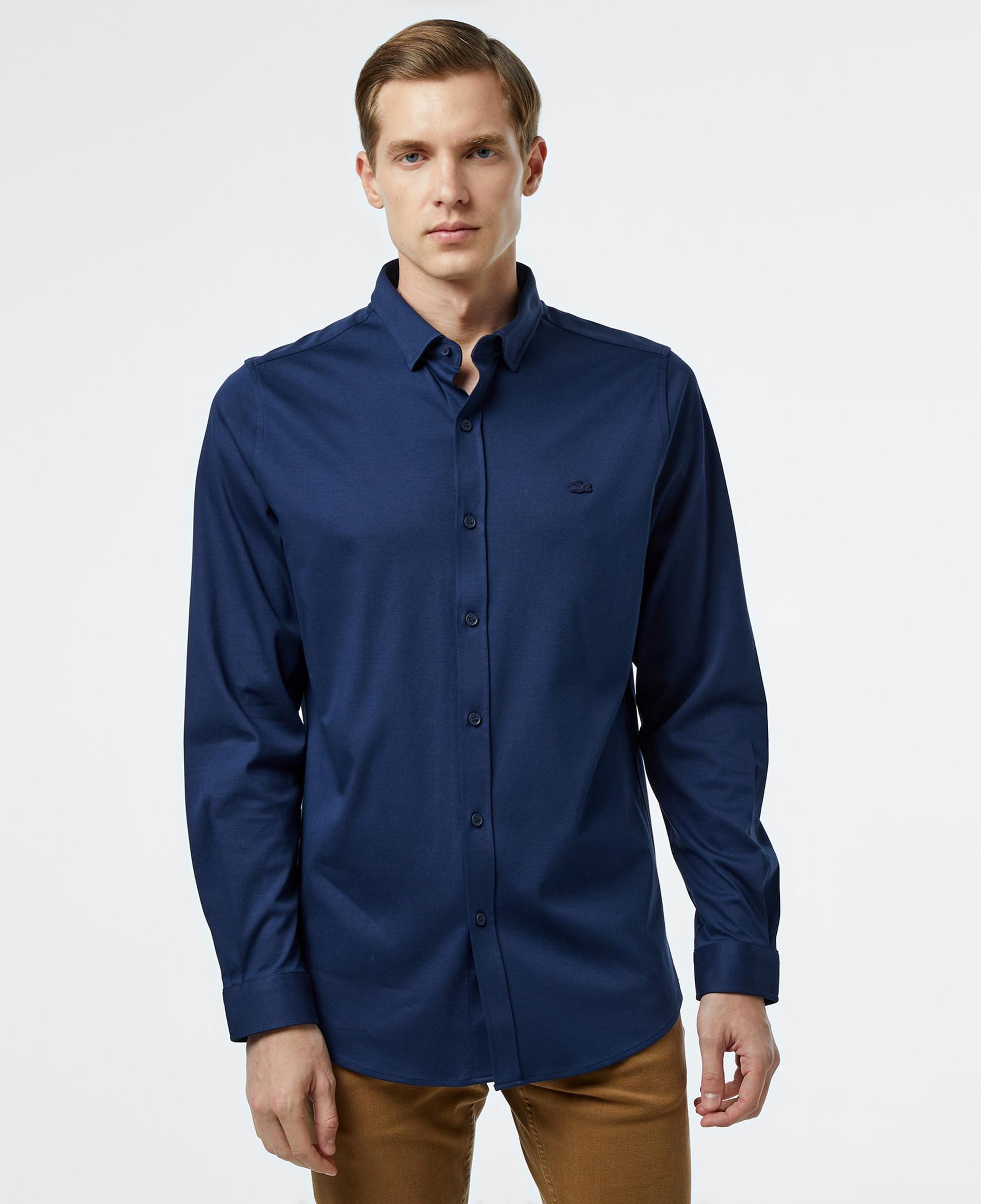 Erkek Slim Fit Lacivert Gömlek