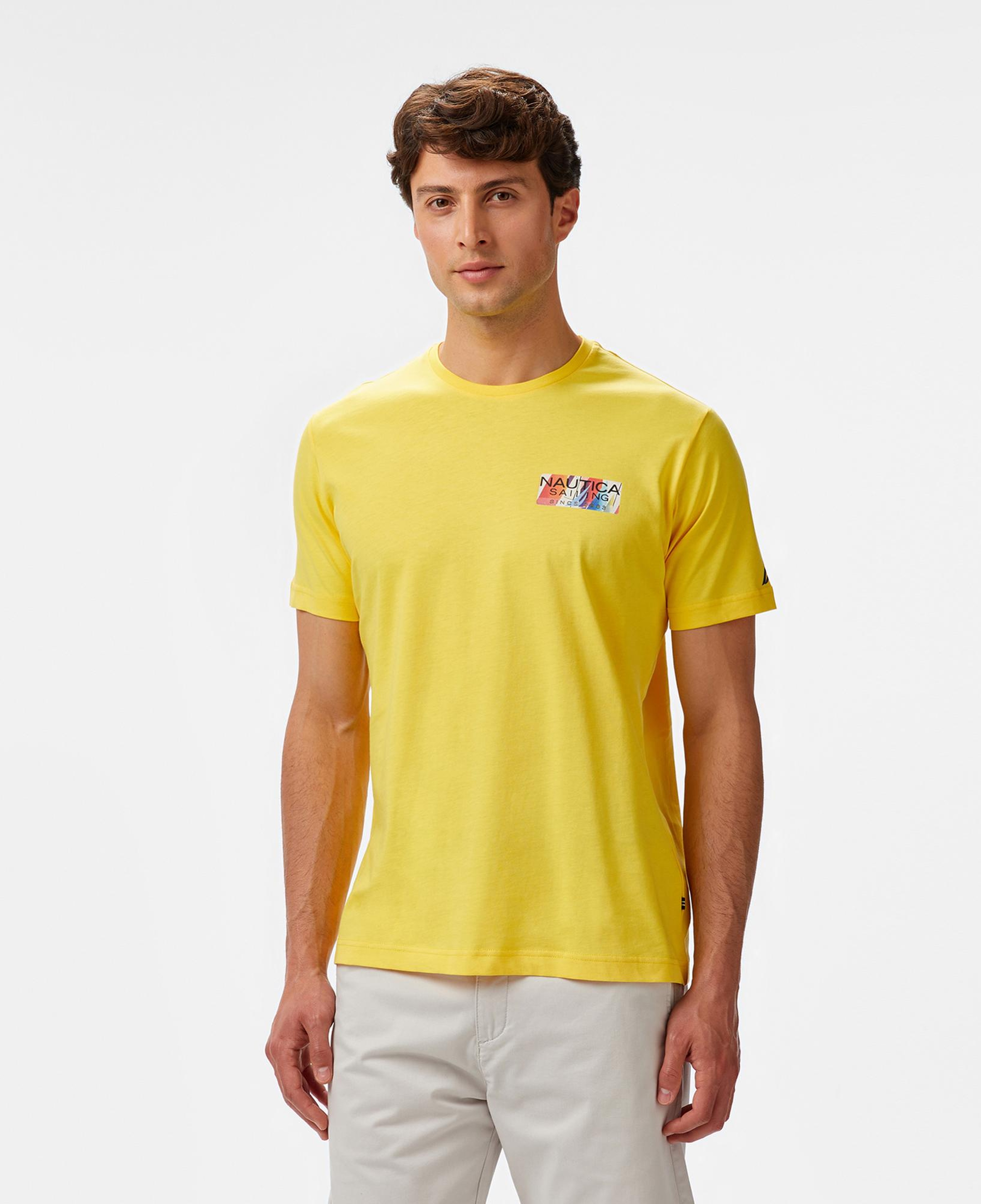 Nautica Erkek Sarı Regular Fit T-Shirt
