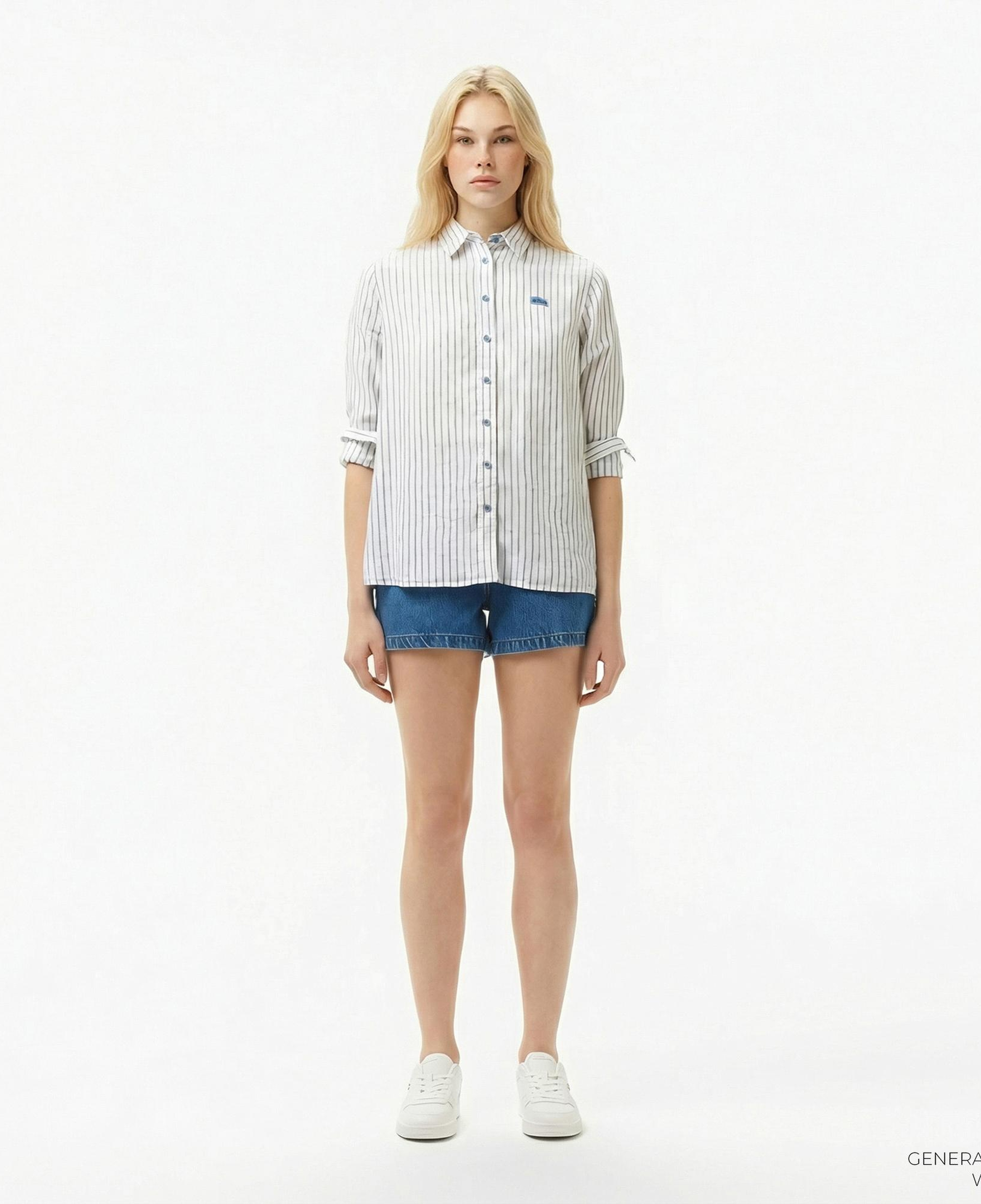 Lacoste Kadın Regular Fit Denim Koyu Mavi Şort