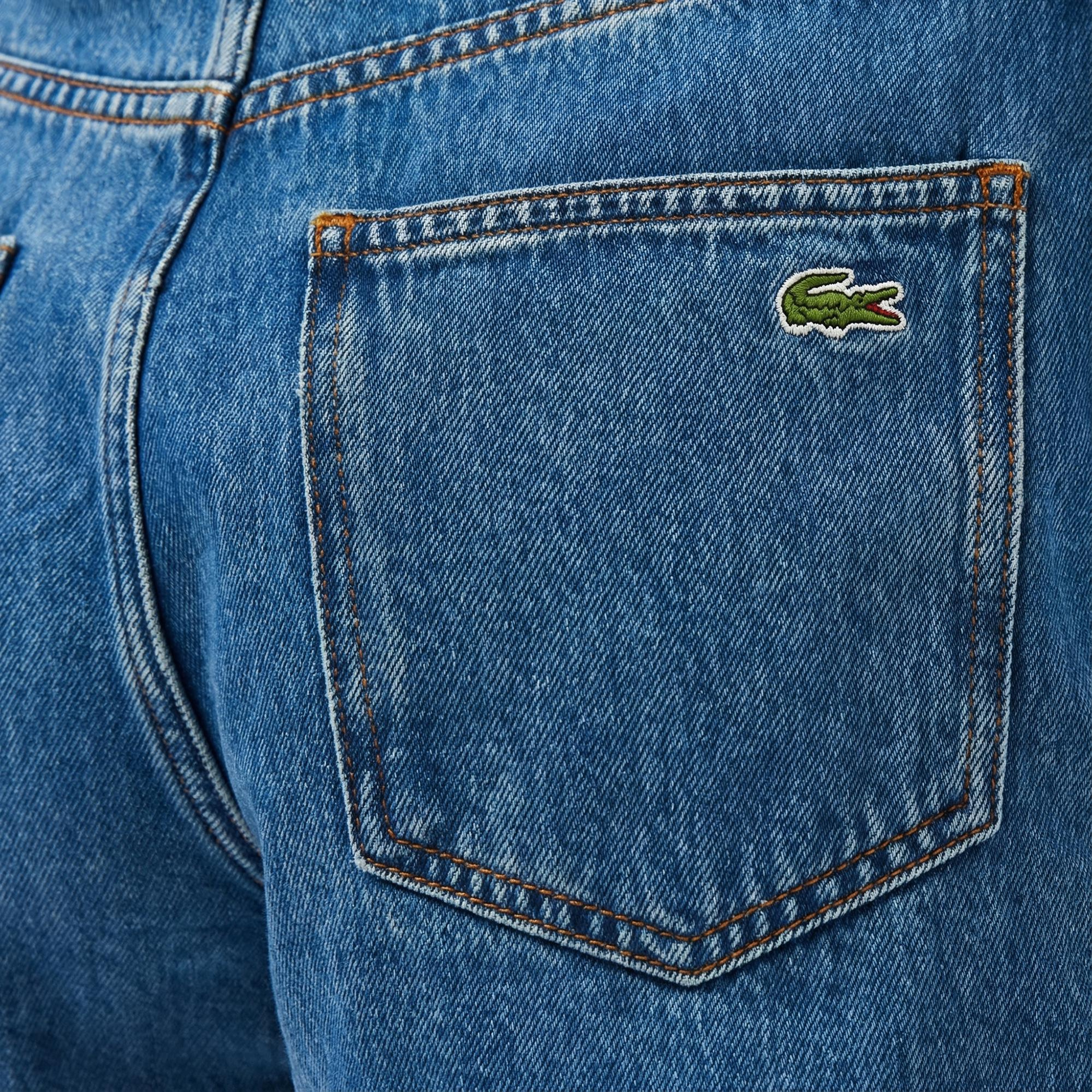 Lacoste Kadın Regular Fit Denim Koyu Mavi Şort