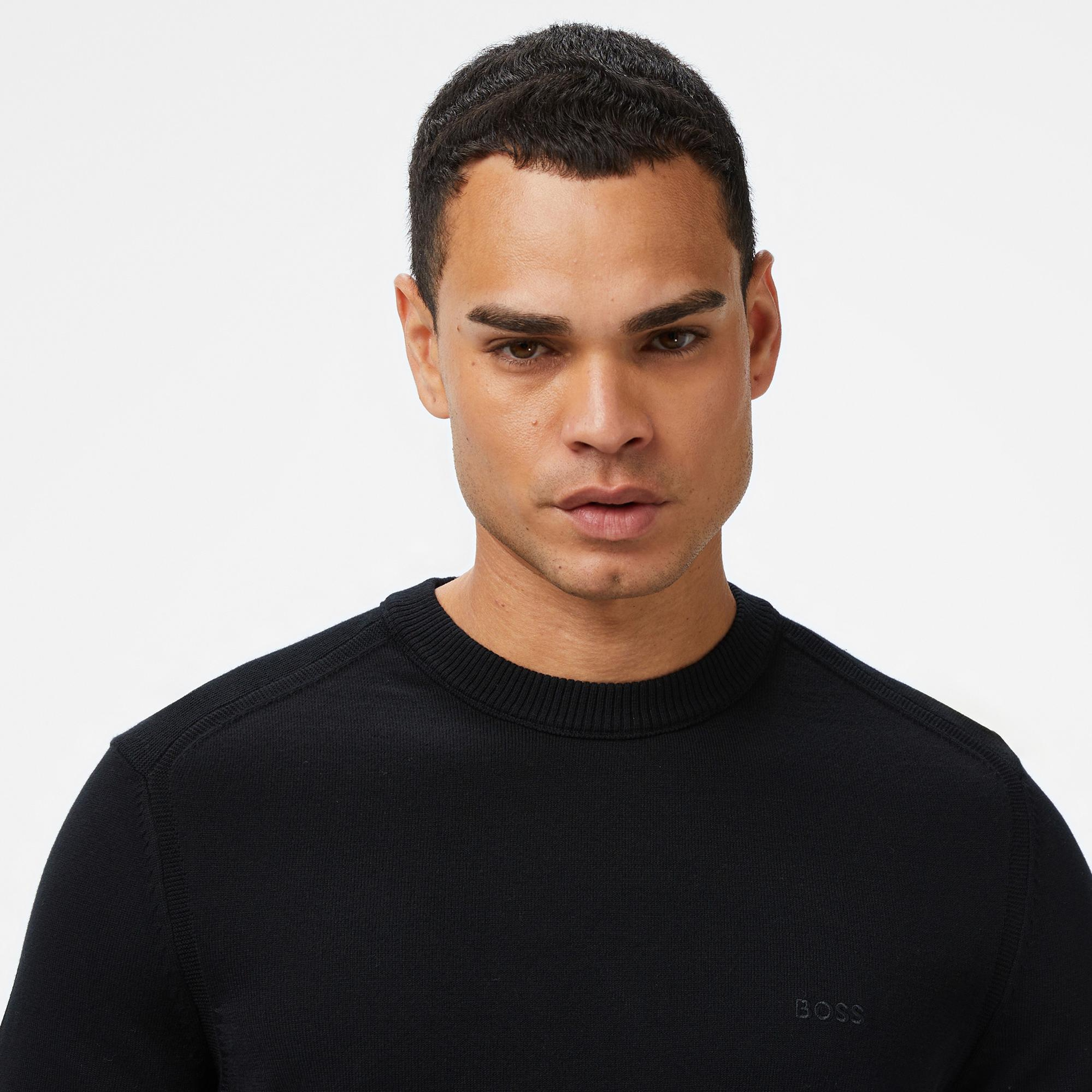 Boss Asac Erkek Siyah Triko