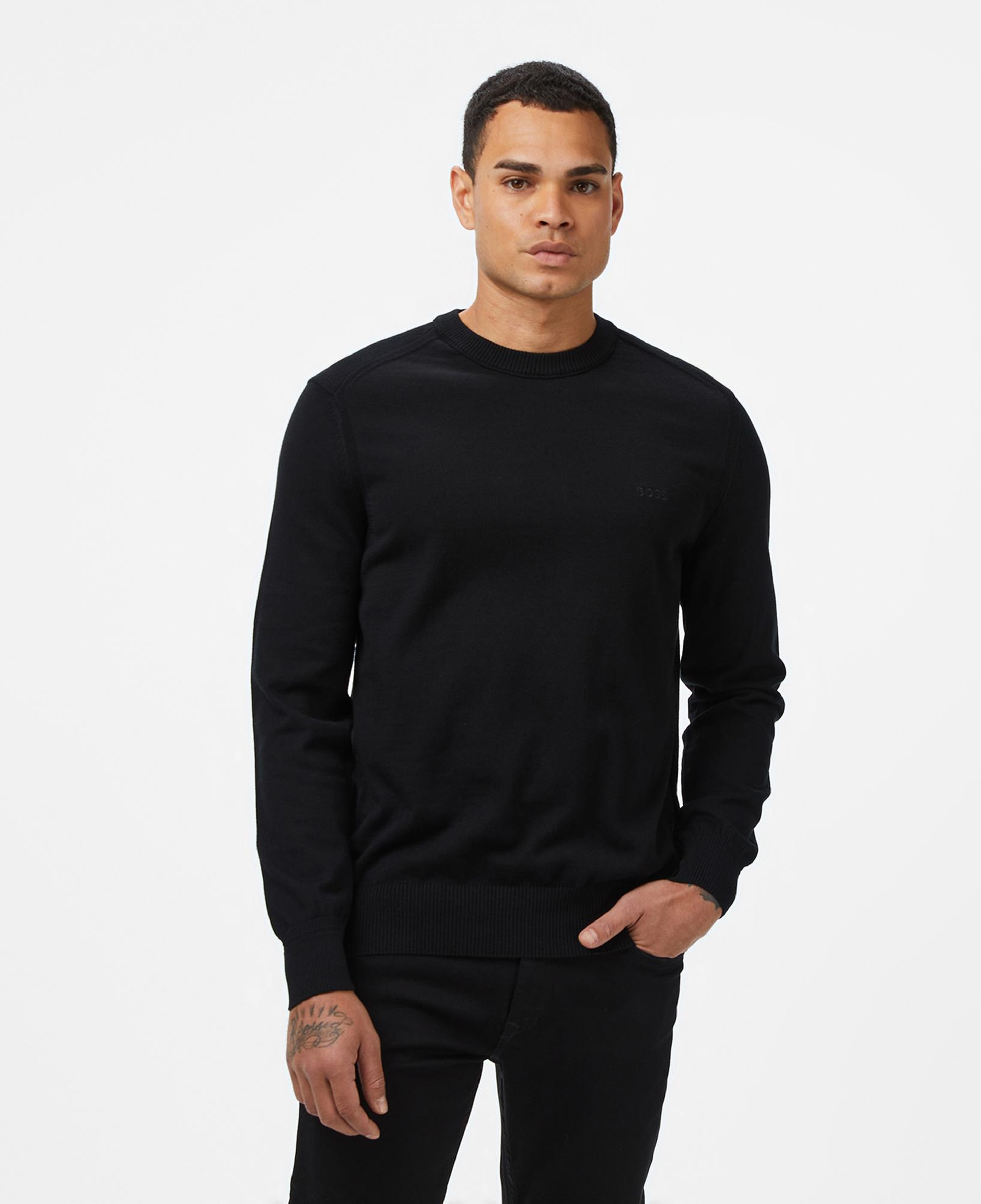 Boss Asac Erkek Siyah Triko