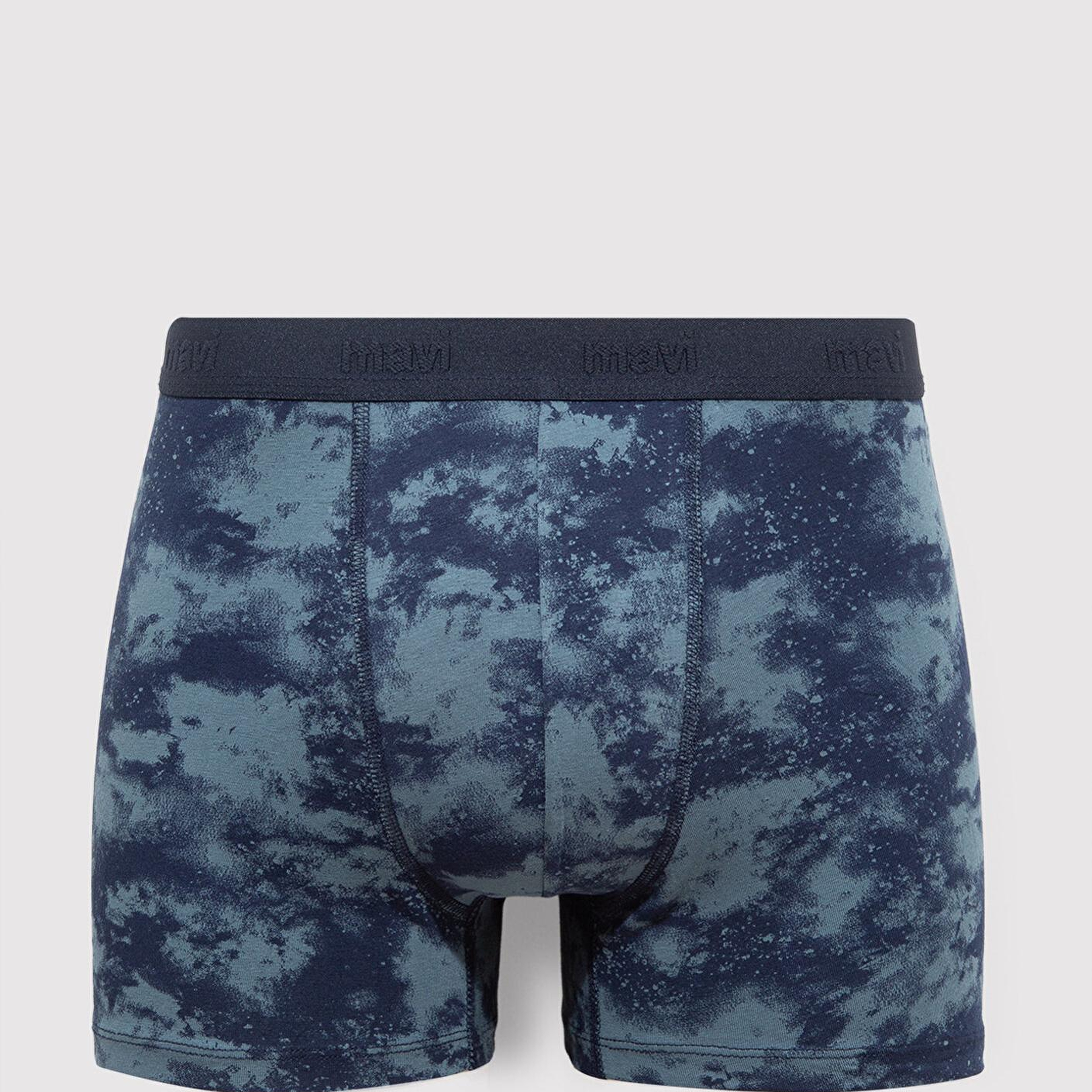 Mavi Batik Desenli Lacivert Boxer 092664-34340