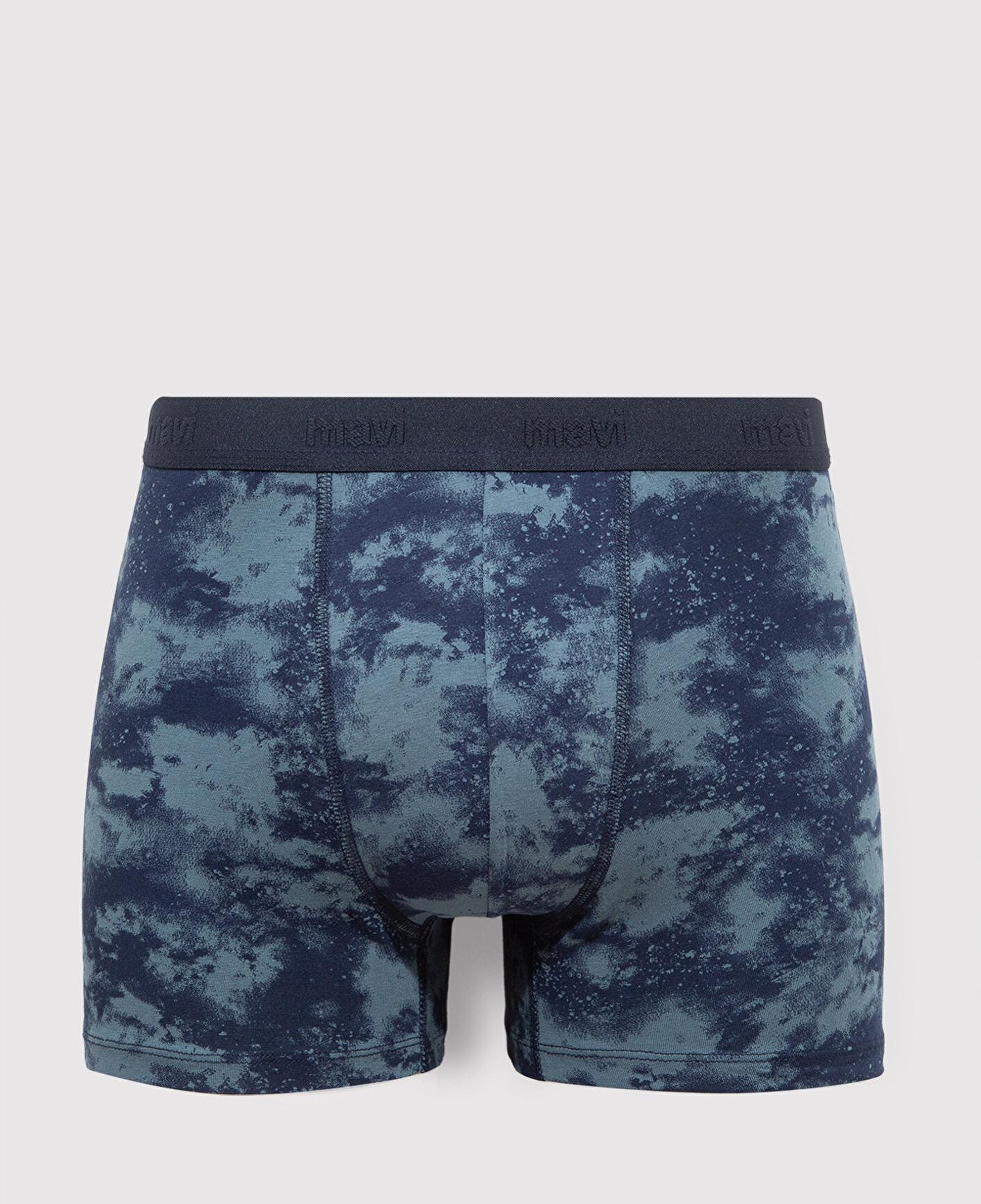 Mavi Batik Desenli Lacivert Boxer 092664-34340