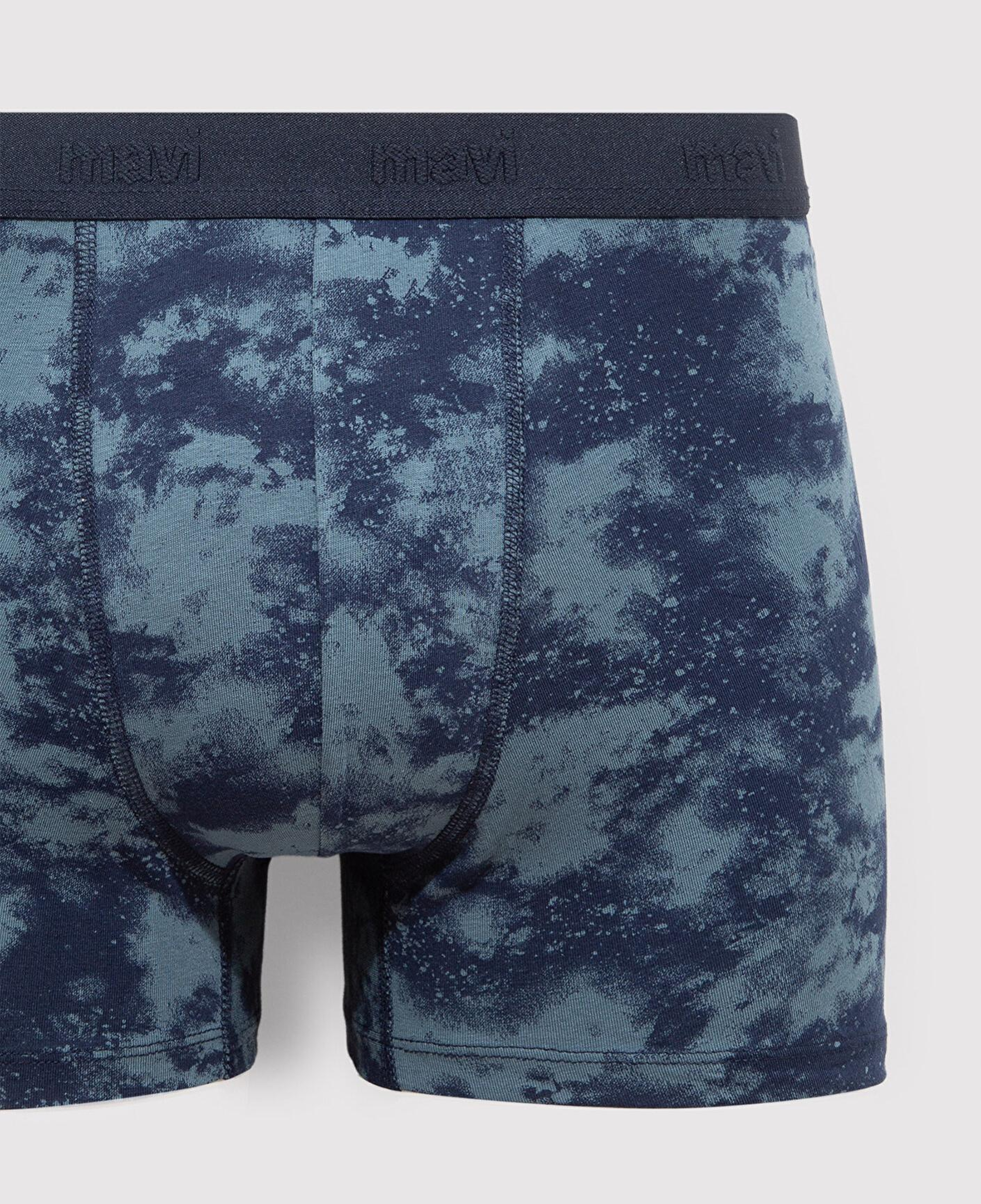 Mavi Batik Desenli Lacivert Boxer 092664-34340