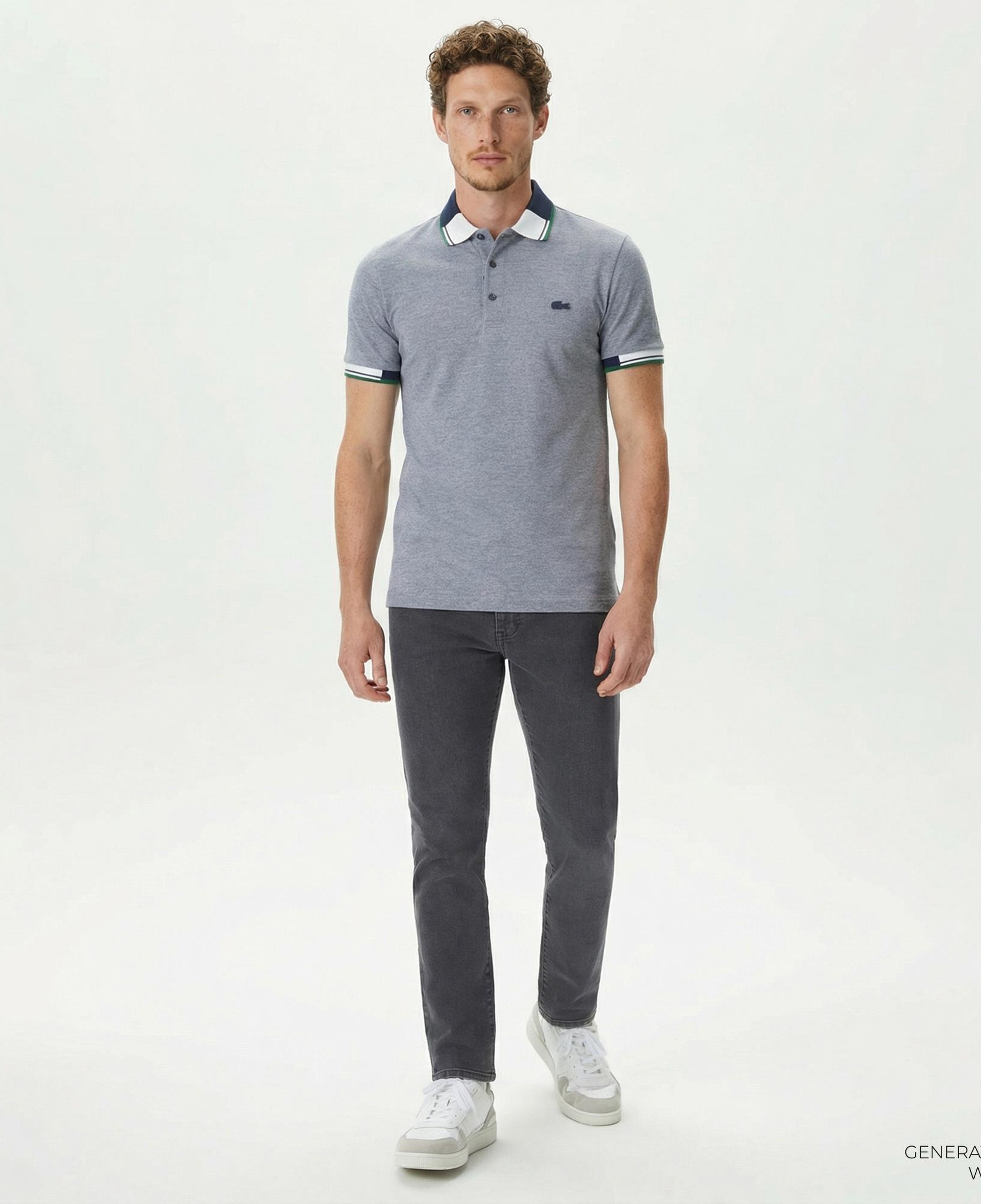 Lacoste Erkek Slim Fit Gri Jean Pantolon