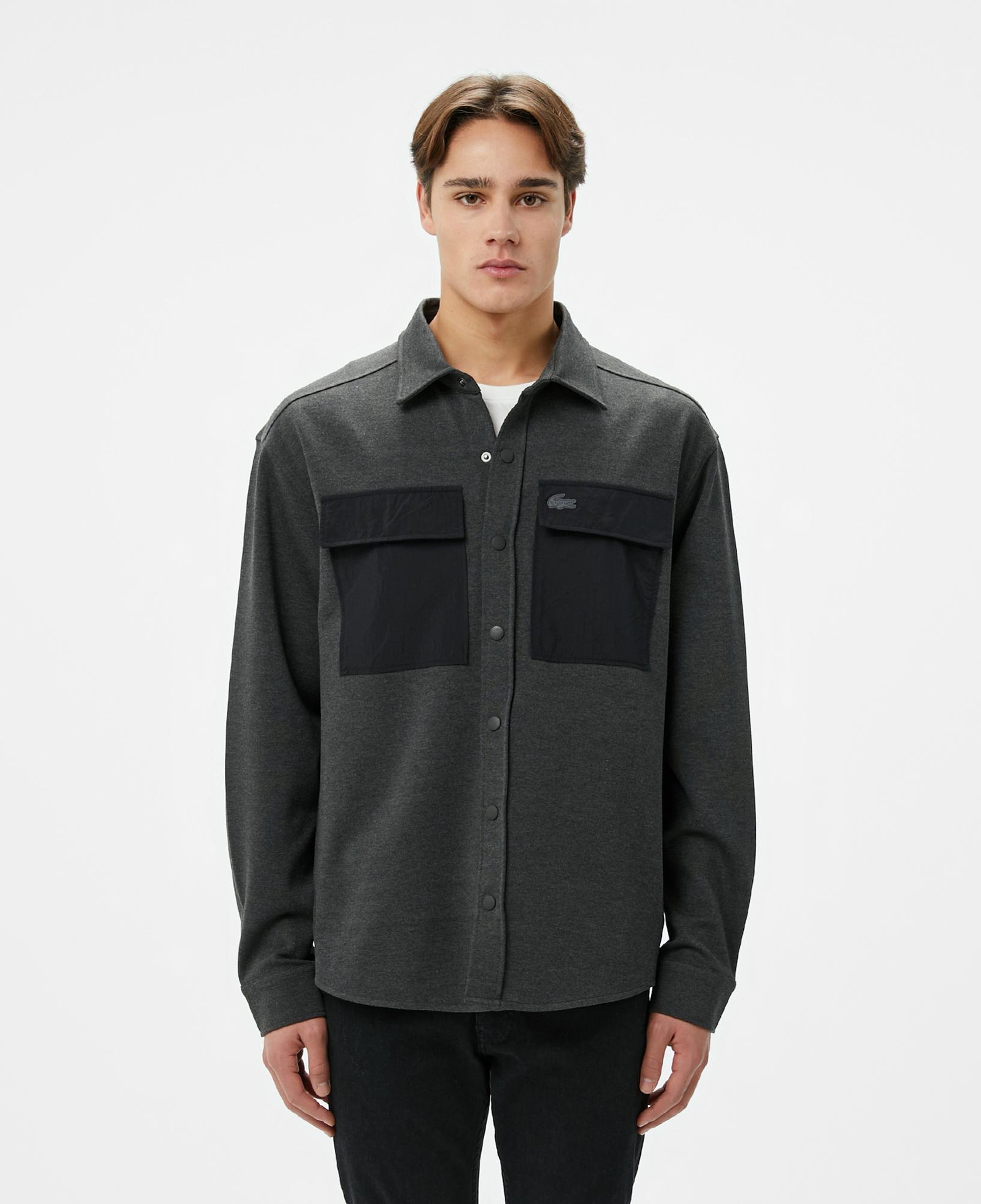 Lacoste Erkek Relaxed Fit Koyu Gri Gömlek