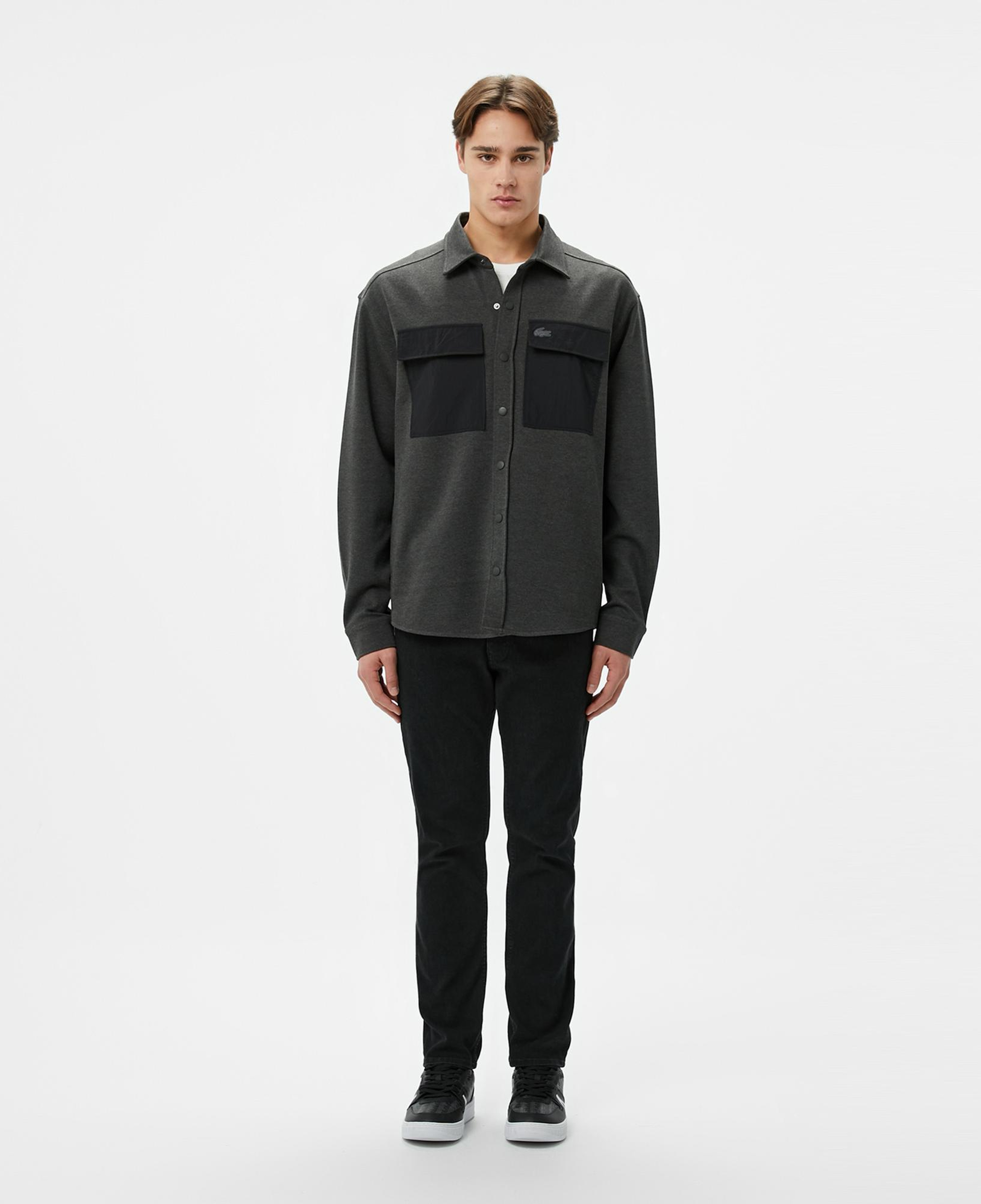 Lacoste Erkek Relaxed Fit Koyu Gri Gömlek