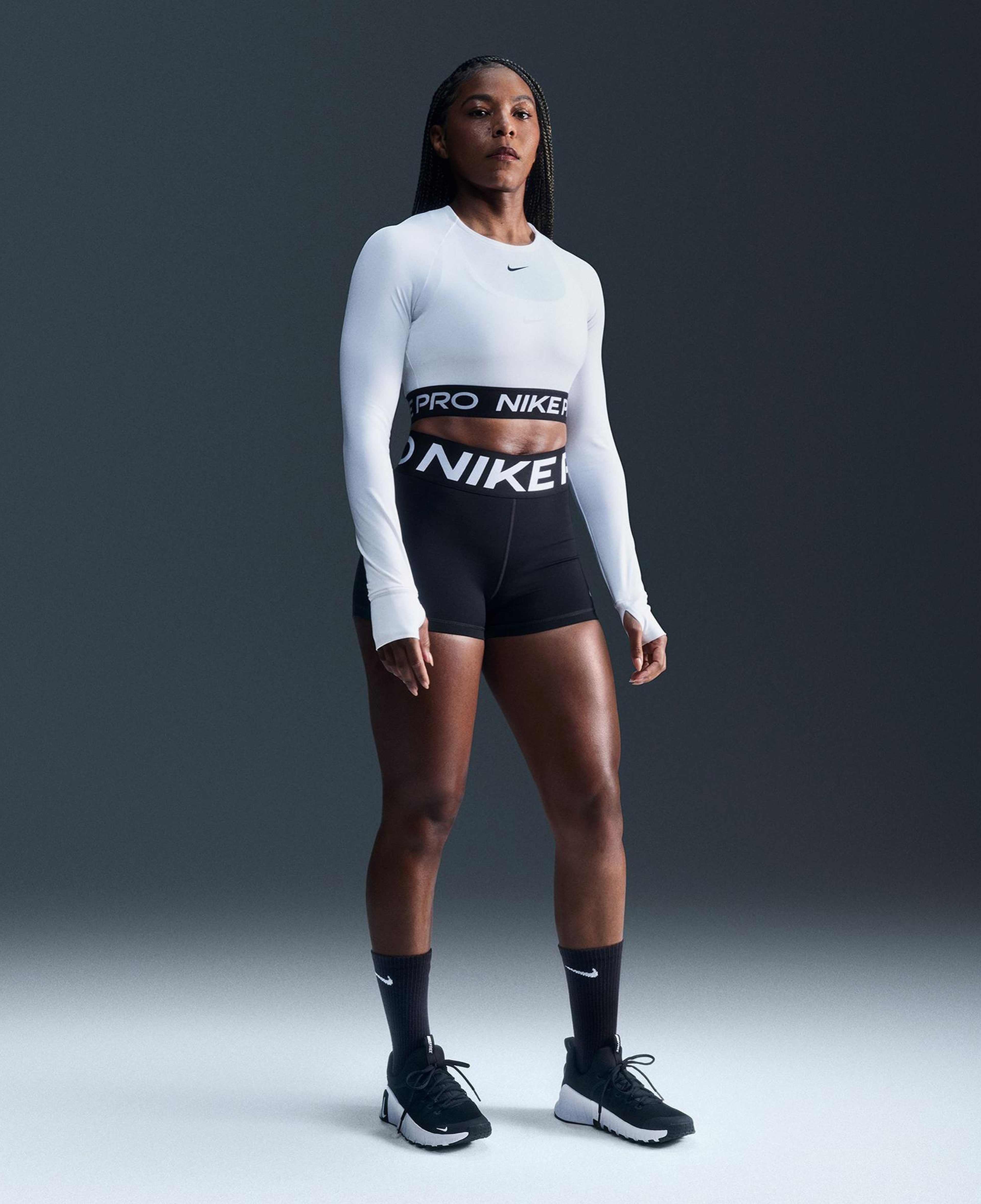 Nike Pro Sculpt Dri-Fit Yüksek Belli 8 cm Kadın Siyah Kısa Tayt