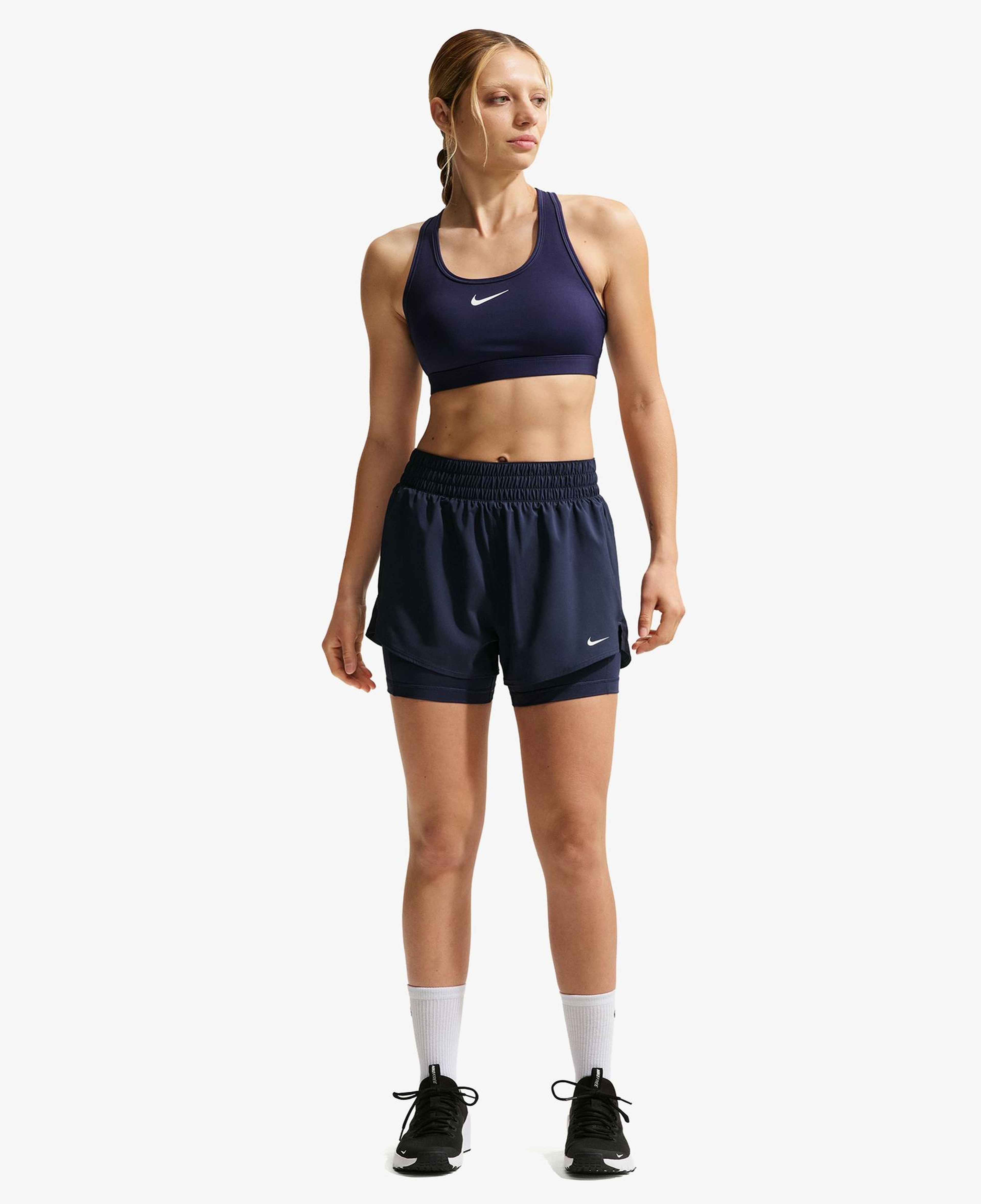 Nike Dri-Fit One Yüksek Belli 8 cm Kadın Lacivert Şort