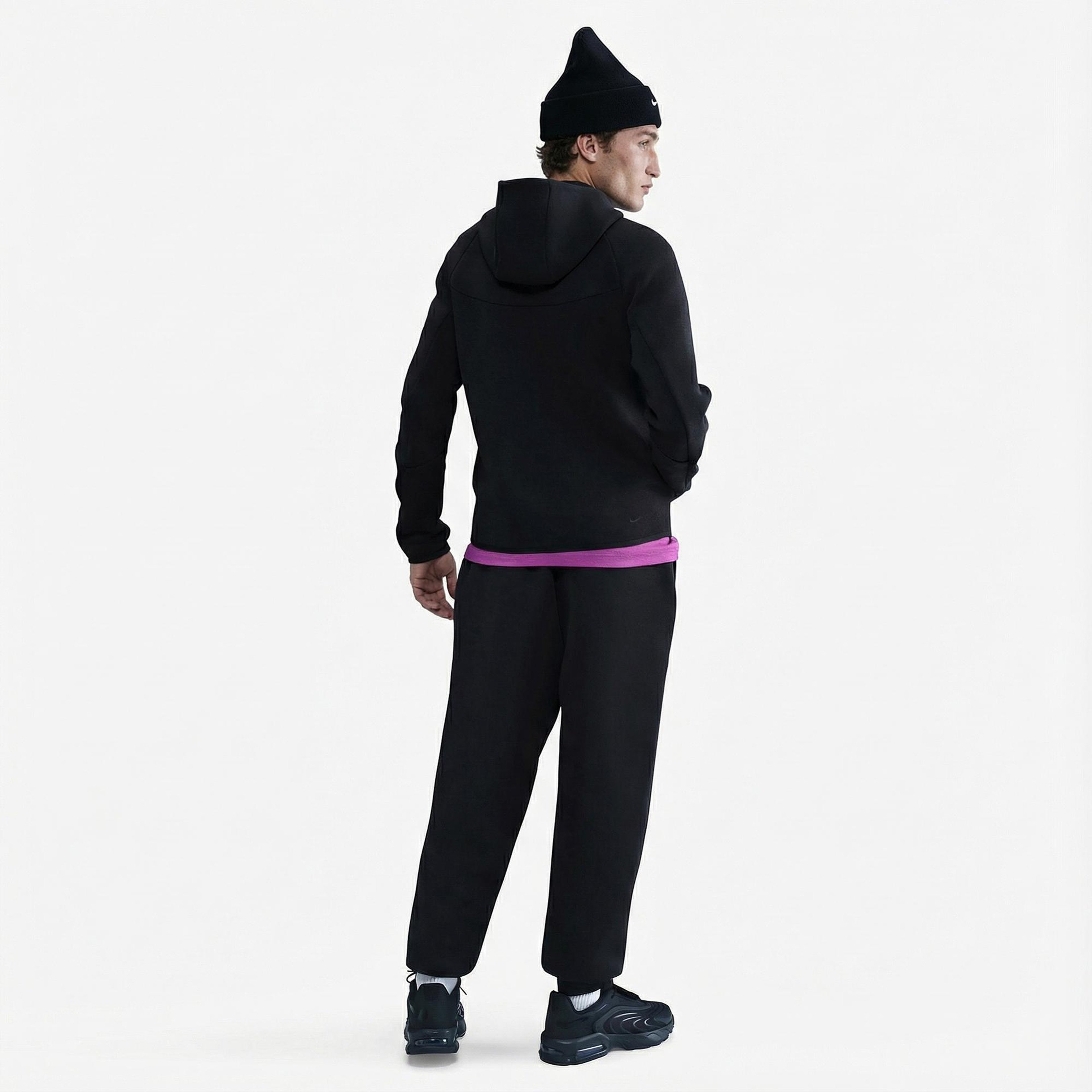 Nike Tech Fleece Erkek Siyah Kapüşonlu Hoodie