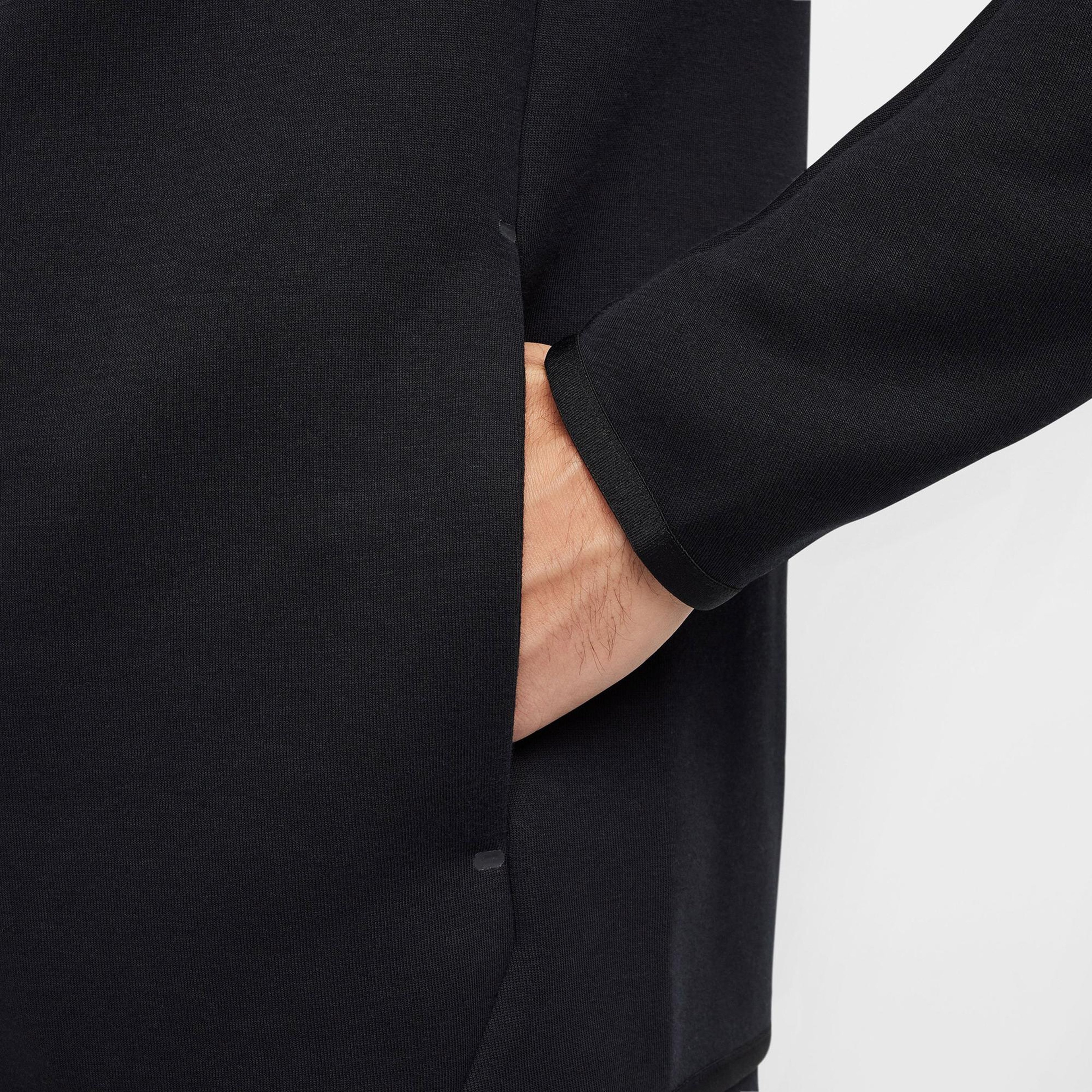 Nike Tech Fleece Erkek Siyah Kapüşonlu Hoodie