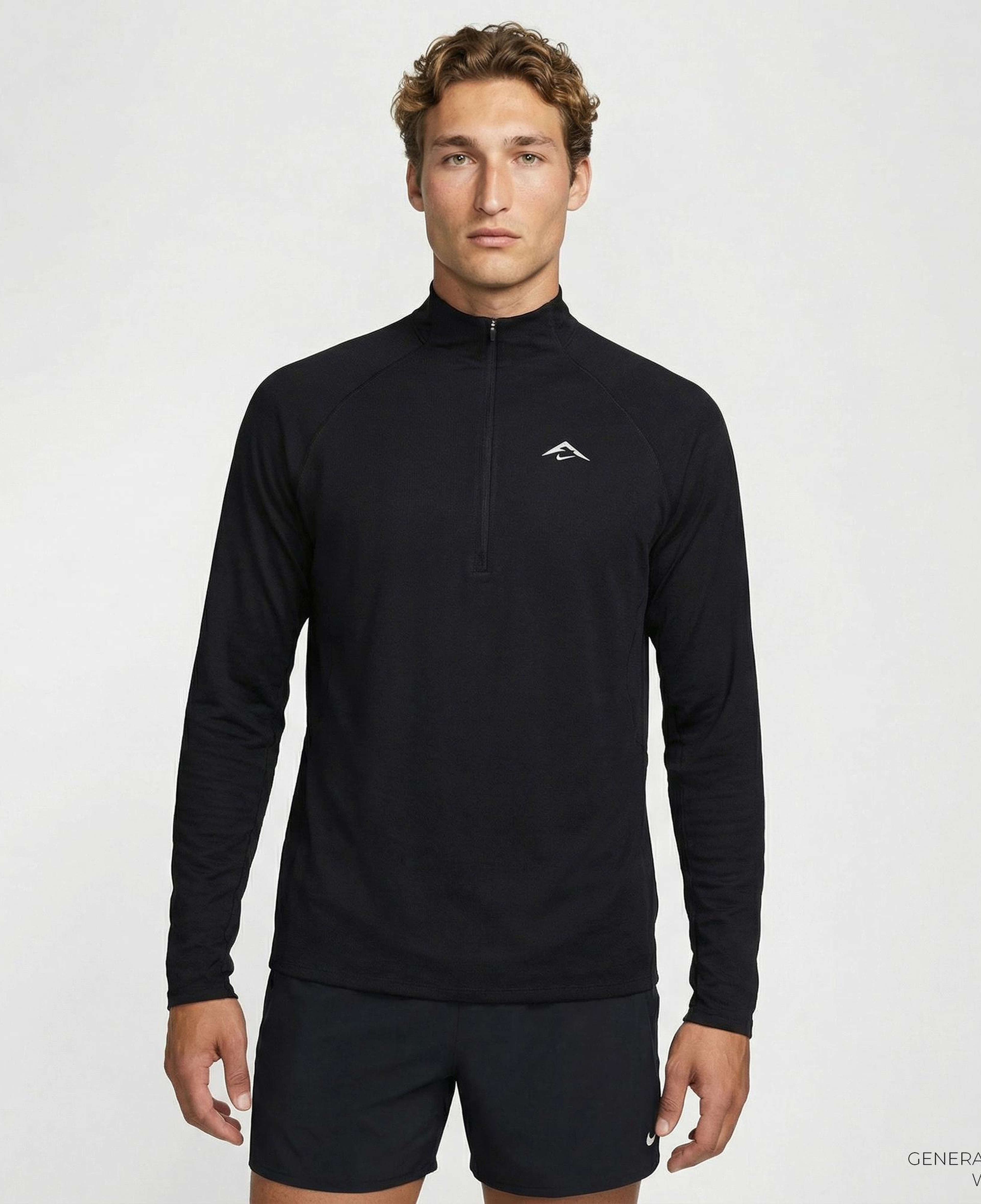 Nike Dri-Fit Trail Midlayer Erkek Siyah Kapüşonlu Hoodie