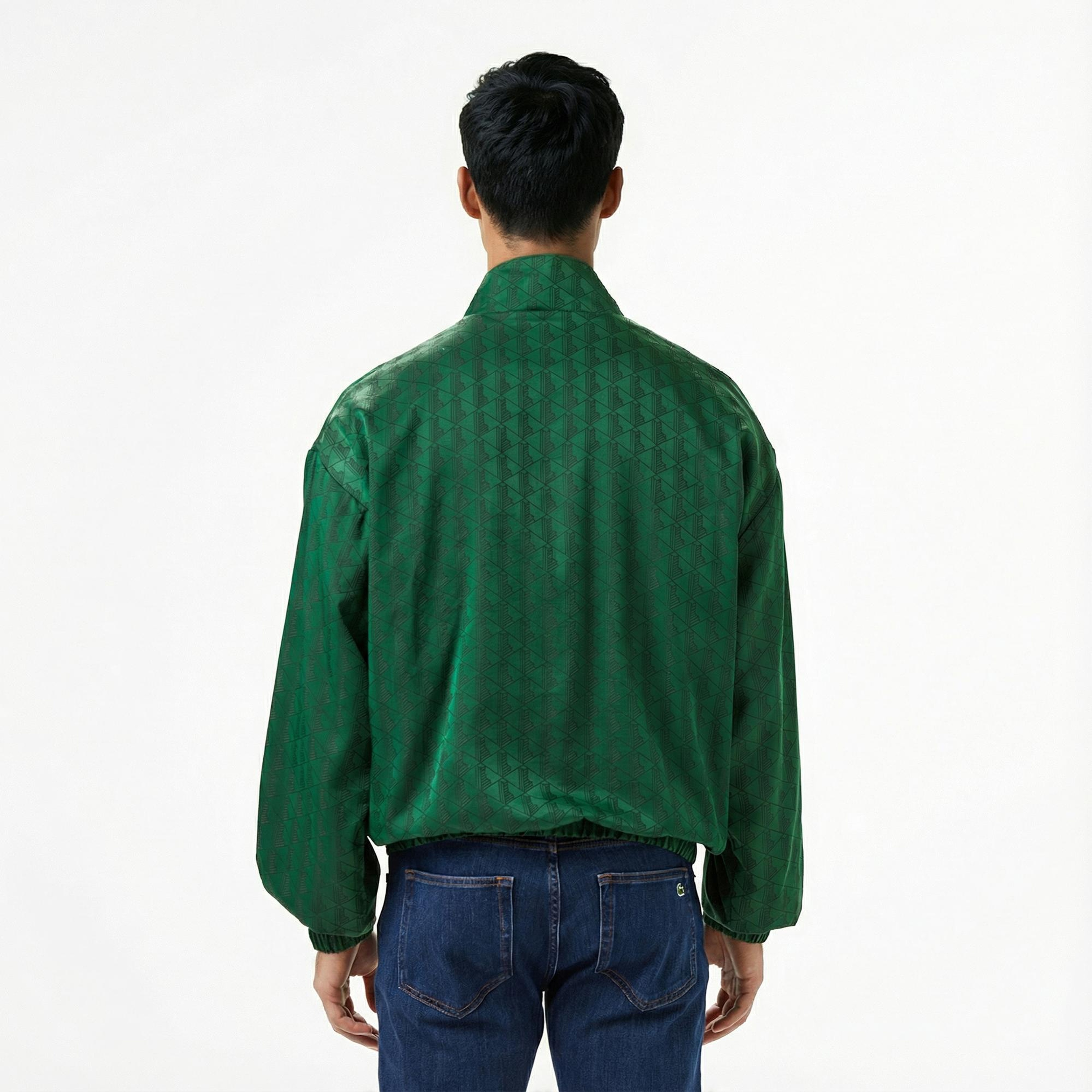 Lacoste Erkek Dik Yaka Monogram Yeşil Ceket