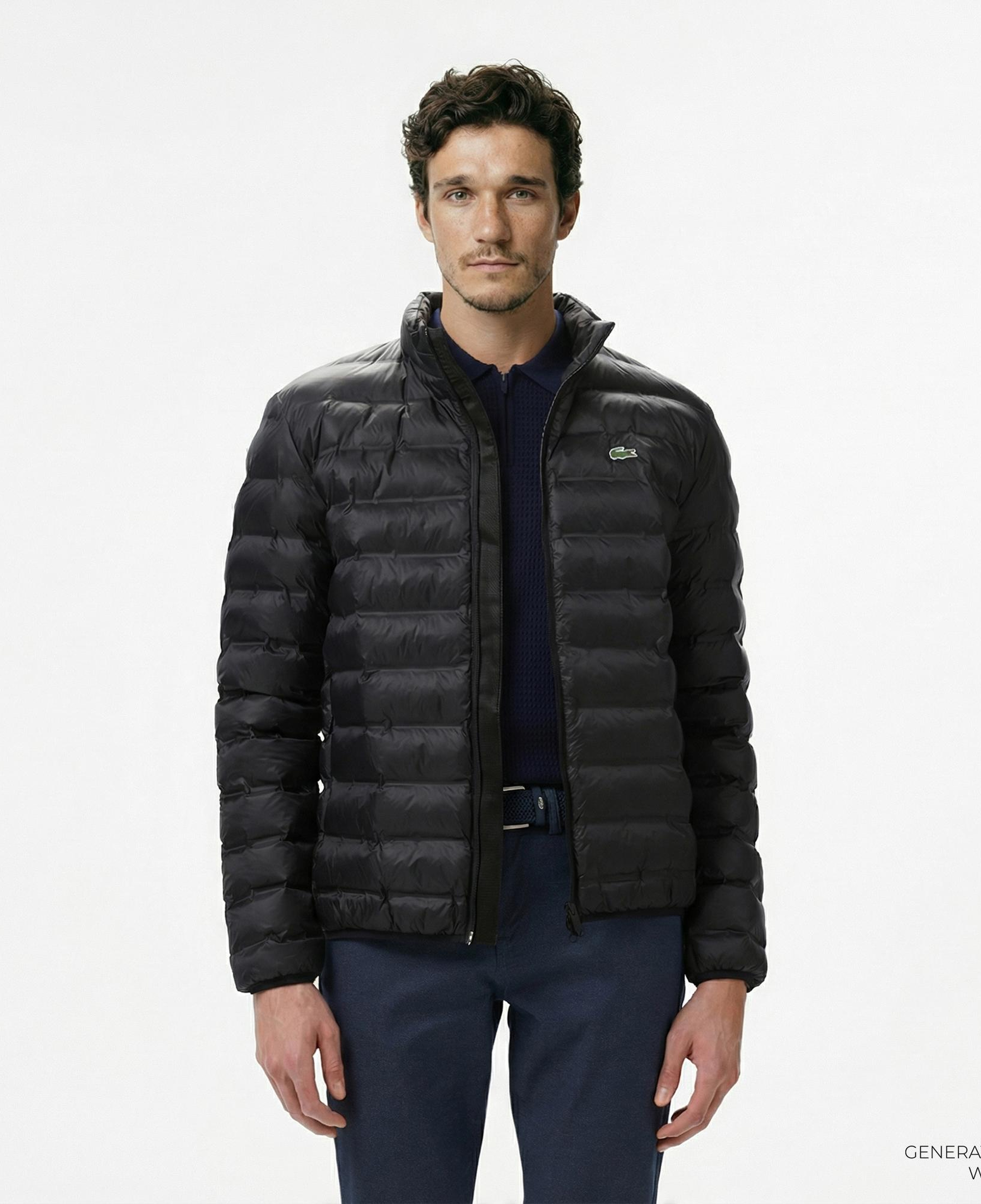 Lacoste Erkek Kapüşonlu Siyah Mont