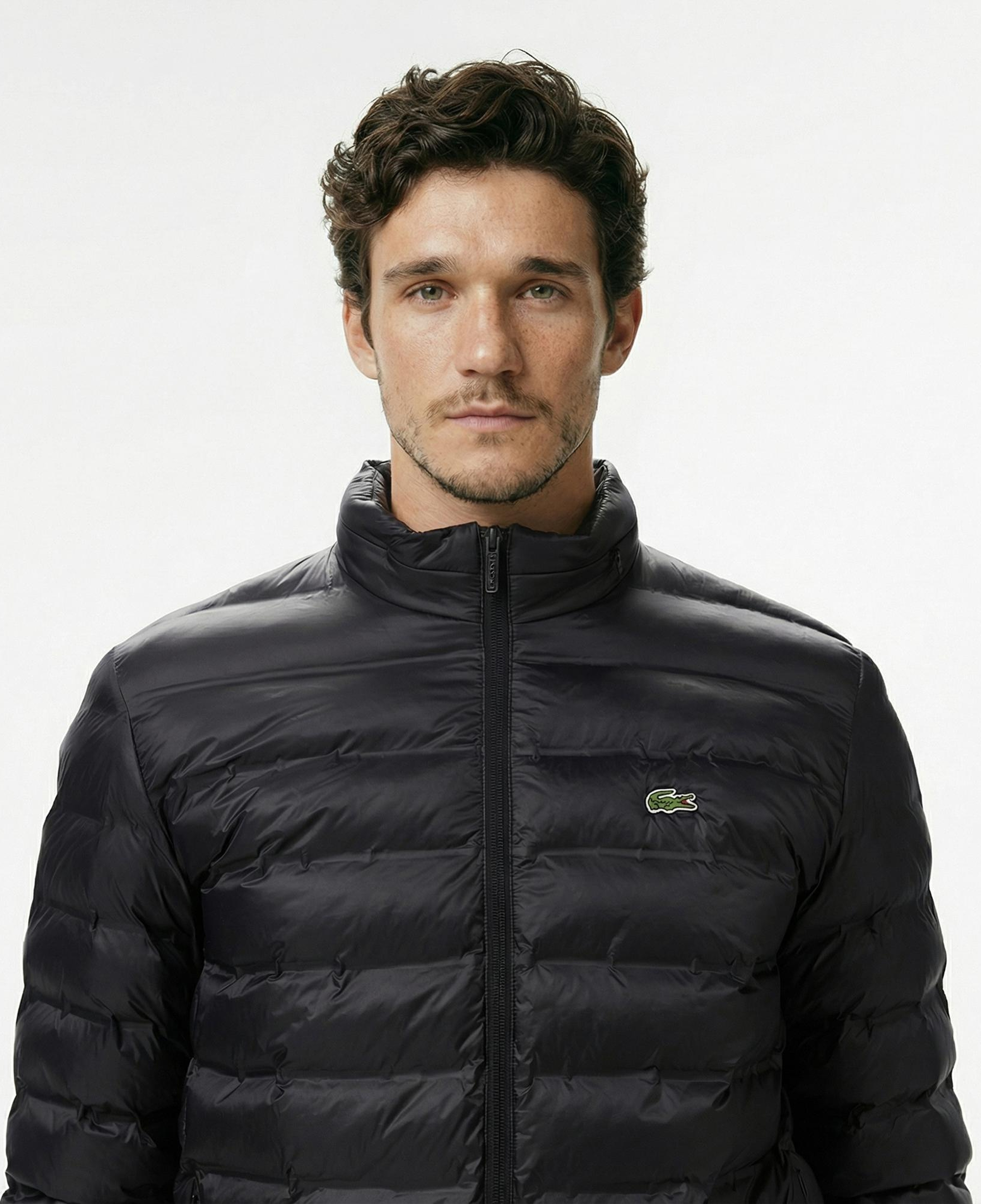 Lacoste Erkek Kapüşonlu Siyah Mont