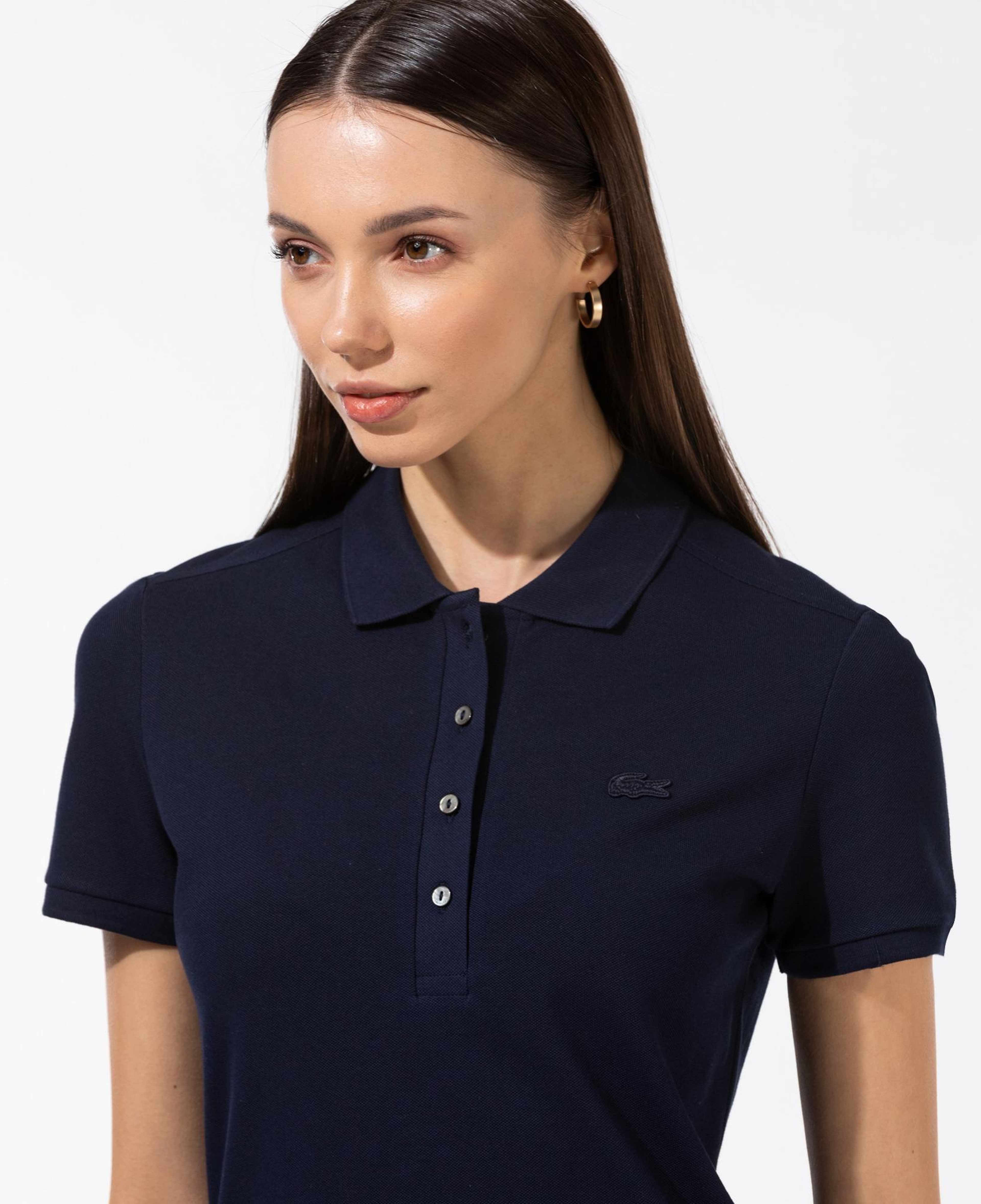 Lacoste Kadın Slim Fit Kısa Kollu Polo Yaka Lacivert Elbise