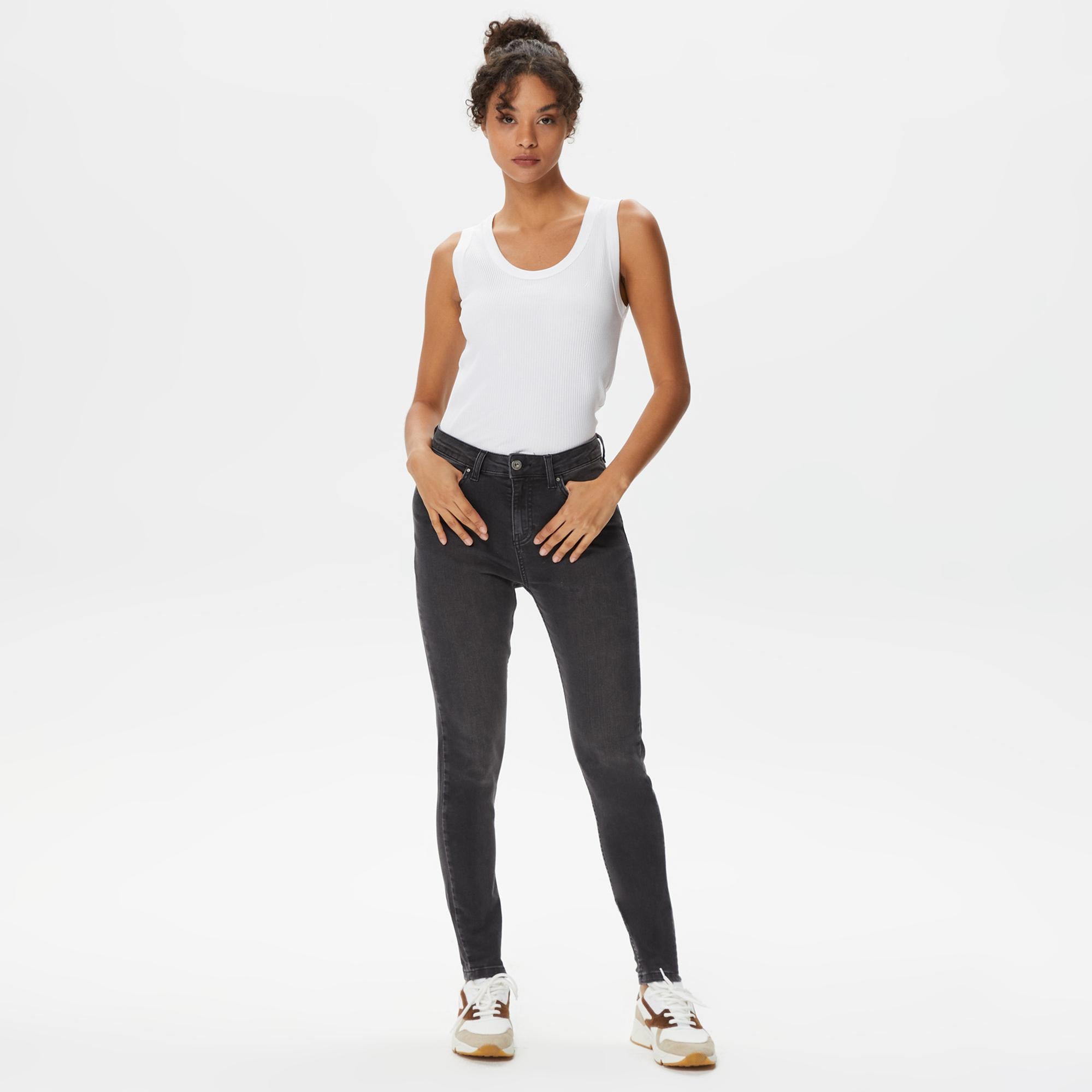 Nautica Kadın Siyah Standart Fit Jean Pantolon